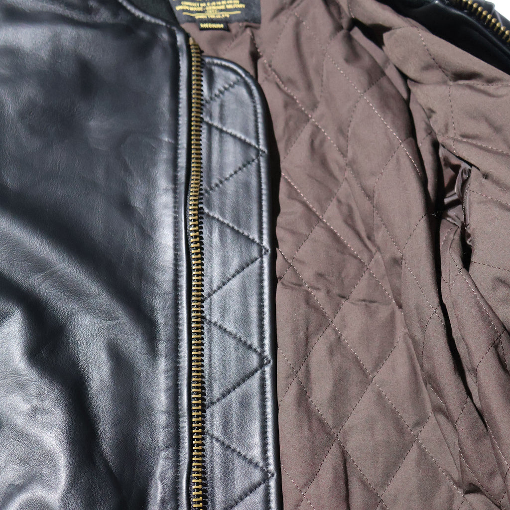 HOUSTON / 8191 SHEEP LEATHER MA-1 FLIGHT JACKET