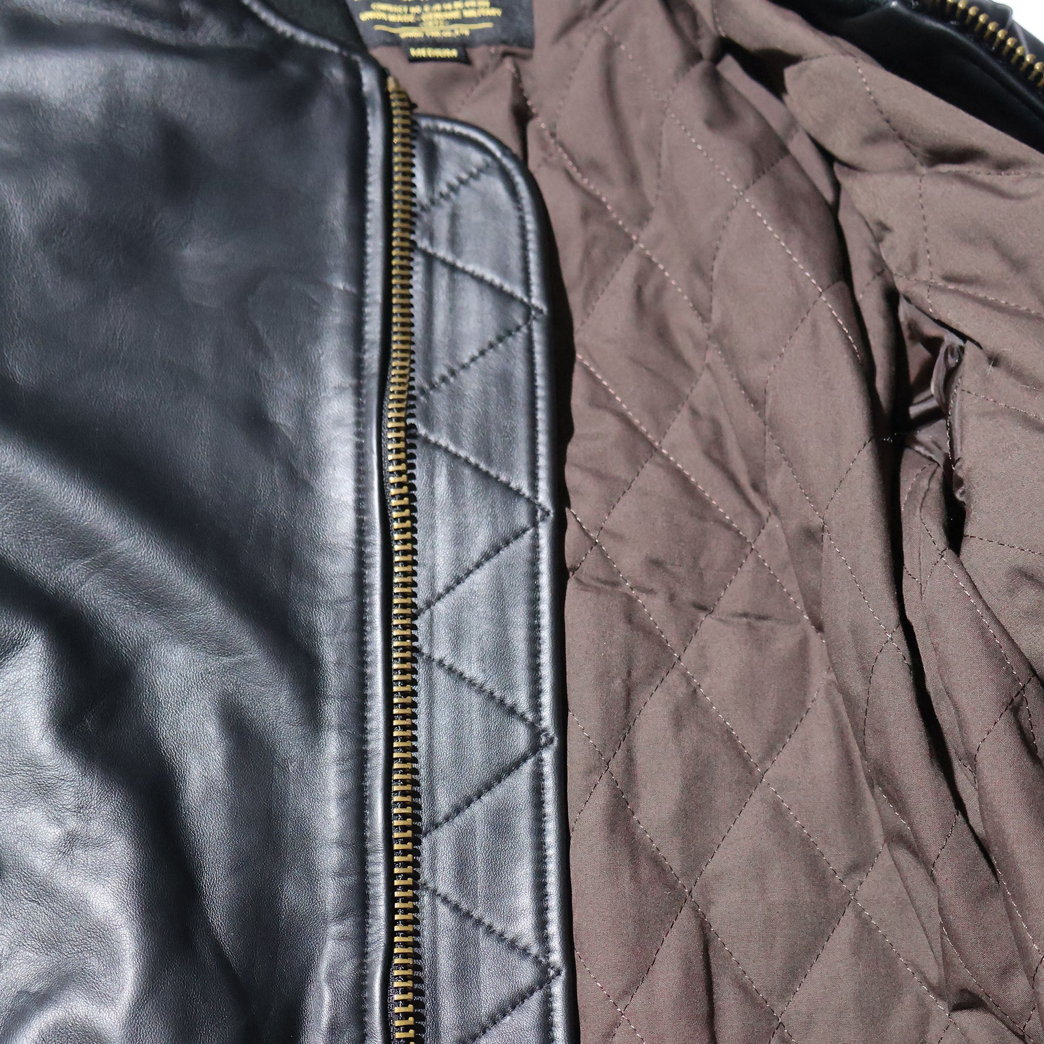 HOUSTON / 8191 SHEEP LEATHER MA-1 FLIGHT JACKET