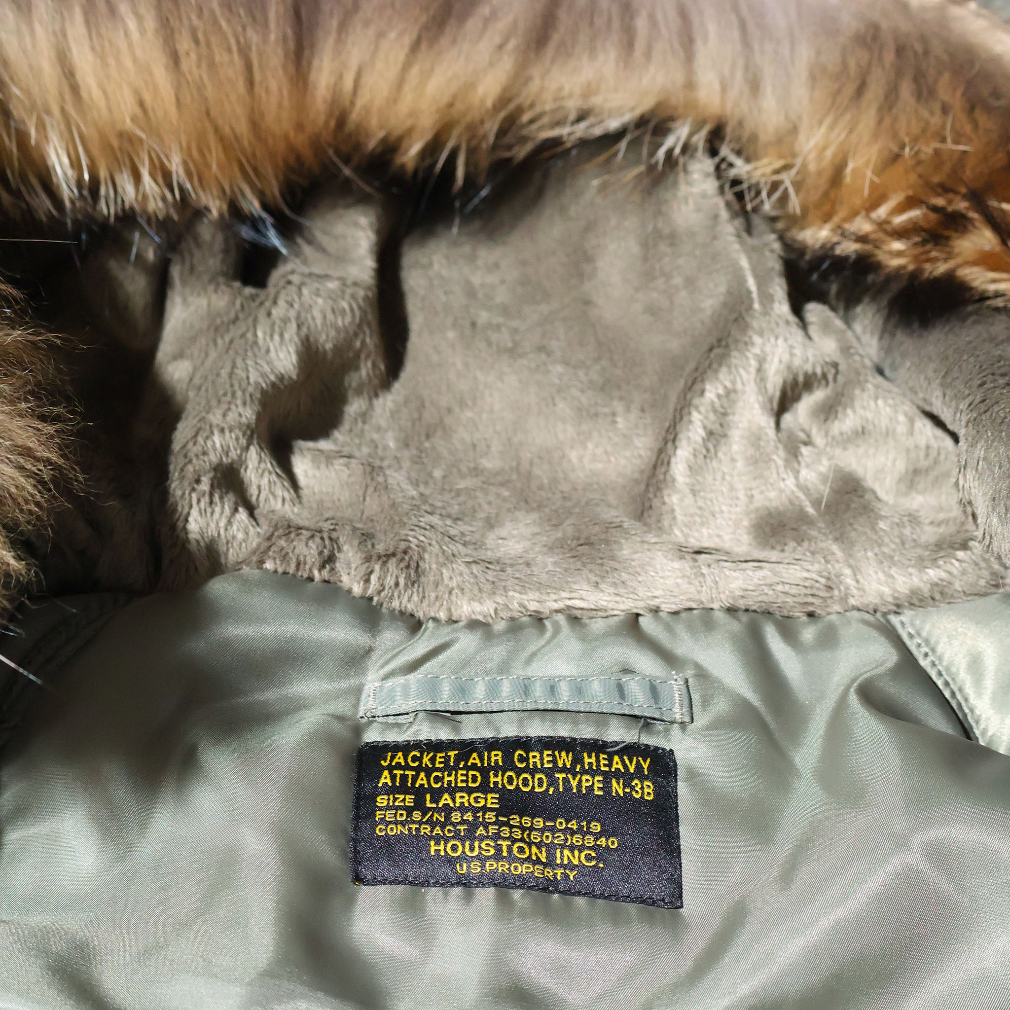 HOUSTON / 50317 N-3B FLIGHT JACKET OLIVE