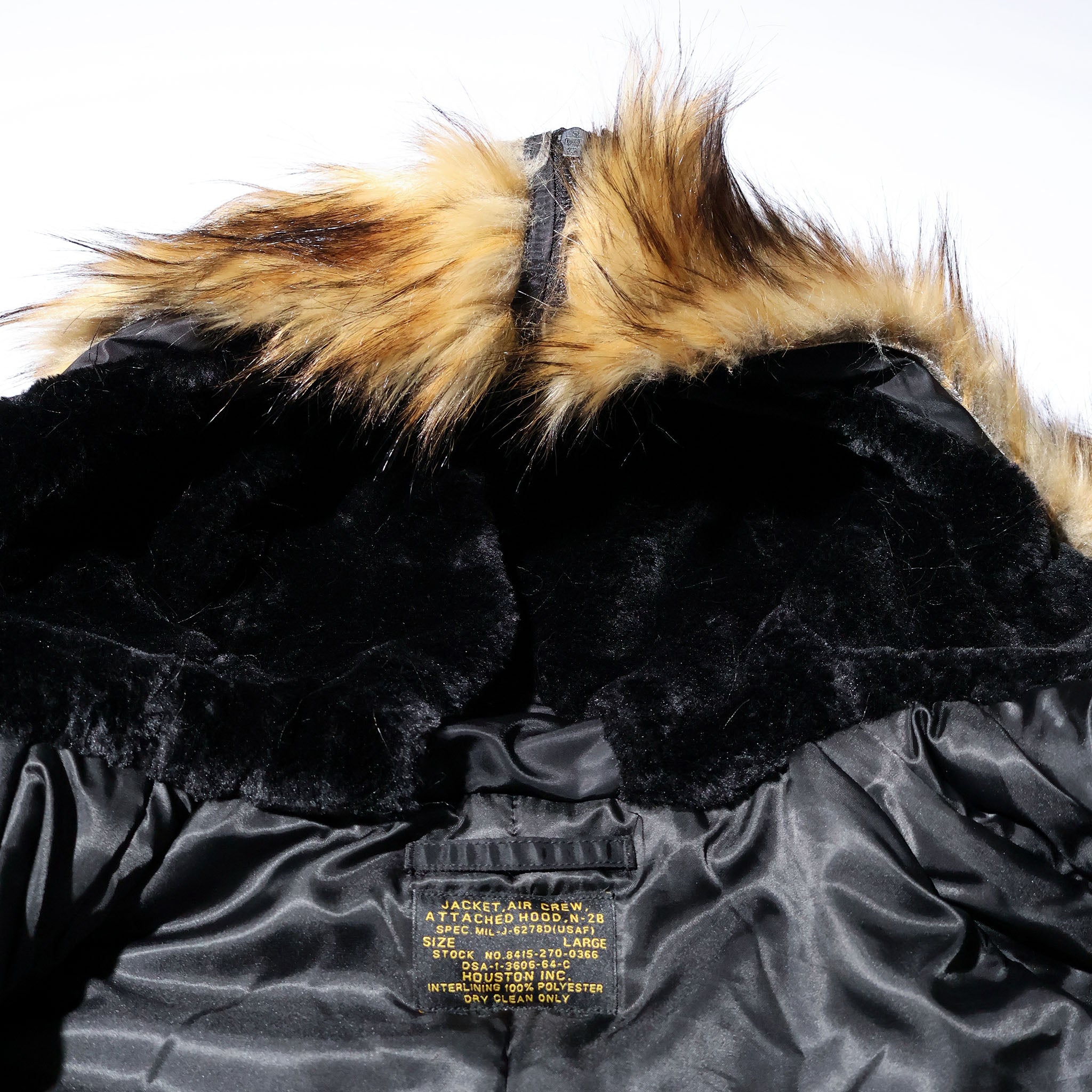 HOUSTON / 51536 N-2B FLIGHT JACKET BLACK