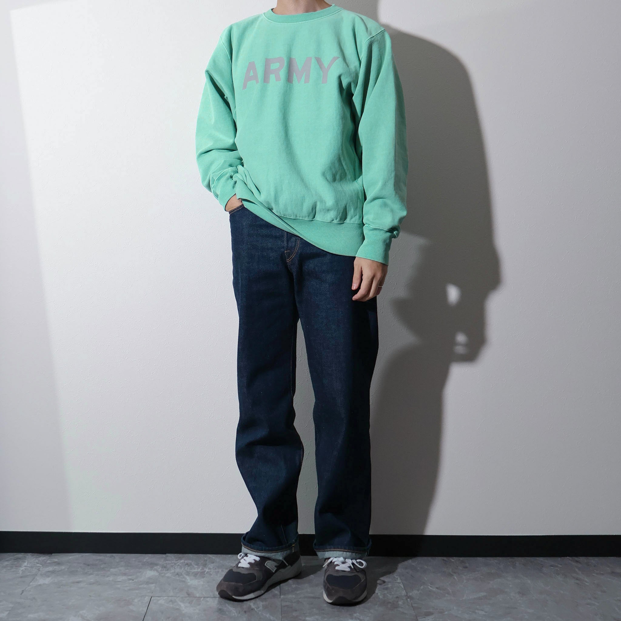 HOUSTON / 22344 PIGMENT R/W SWEAT SHIRT (ARMY) MINT