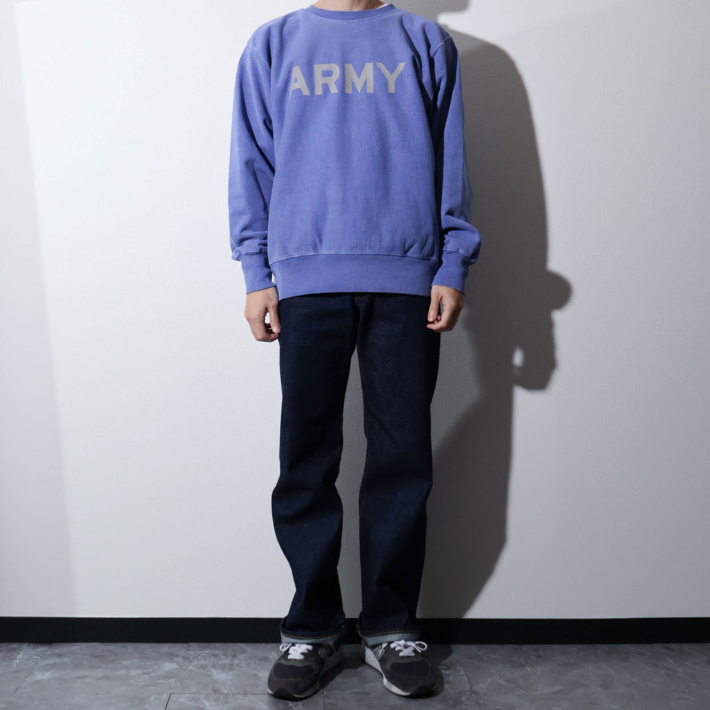 HOUSTON / 22344 PIGMENT R/W SWEAT SHIRT (ARMY) BLUE