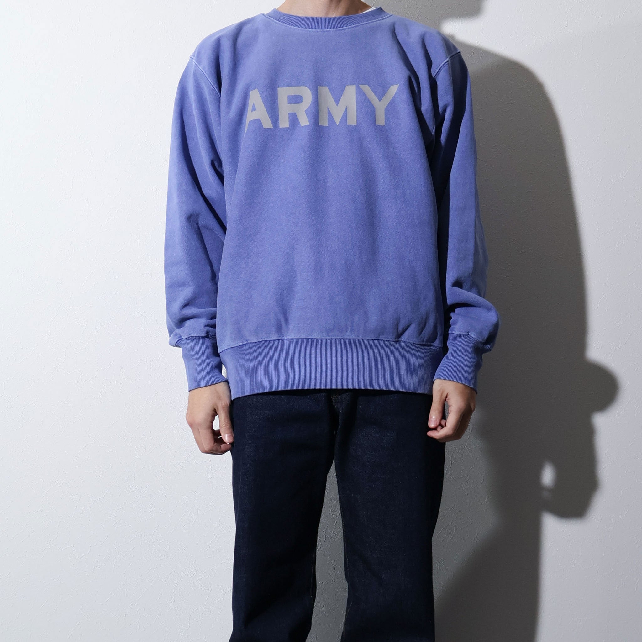 HOUSTON / 22344 PIGMENT R/W SWEAT SHIRT (ARMY) BLUE