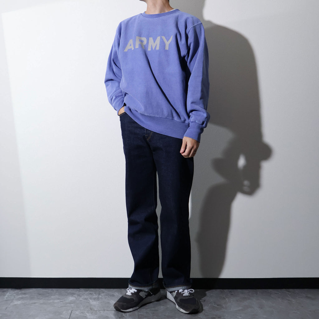 HOUSTON / 22344 PIGMENT R/W SWEAT SHIRT (ARMY) BLUE