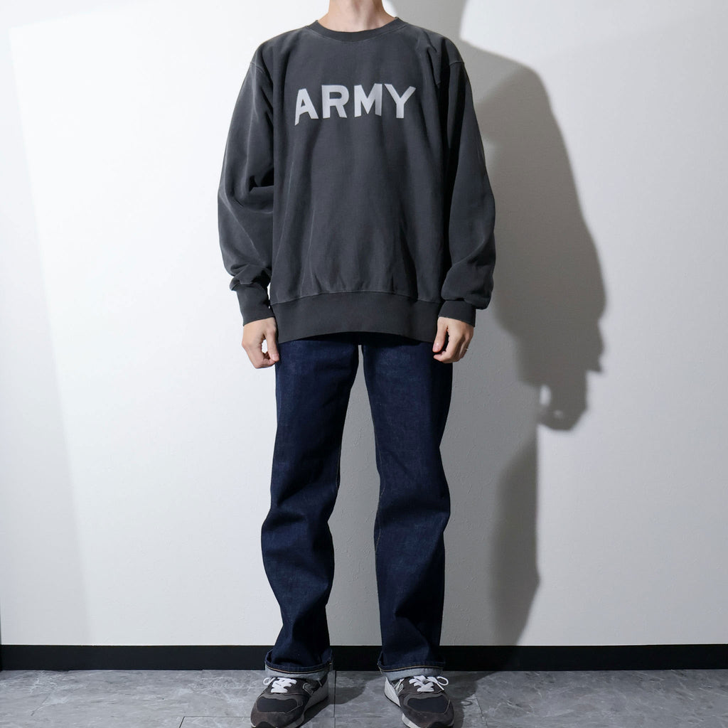 HOUSTON / 22344 PIGMENT R/W SWEAT SHIRT (ARMY) BLACK