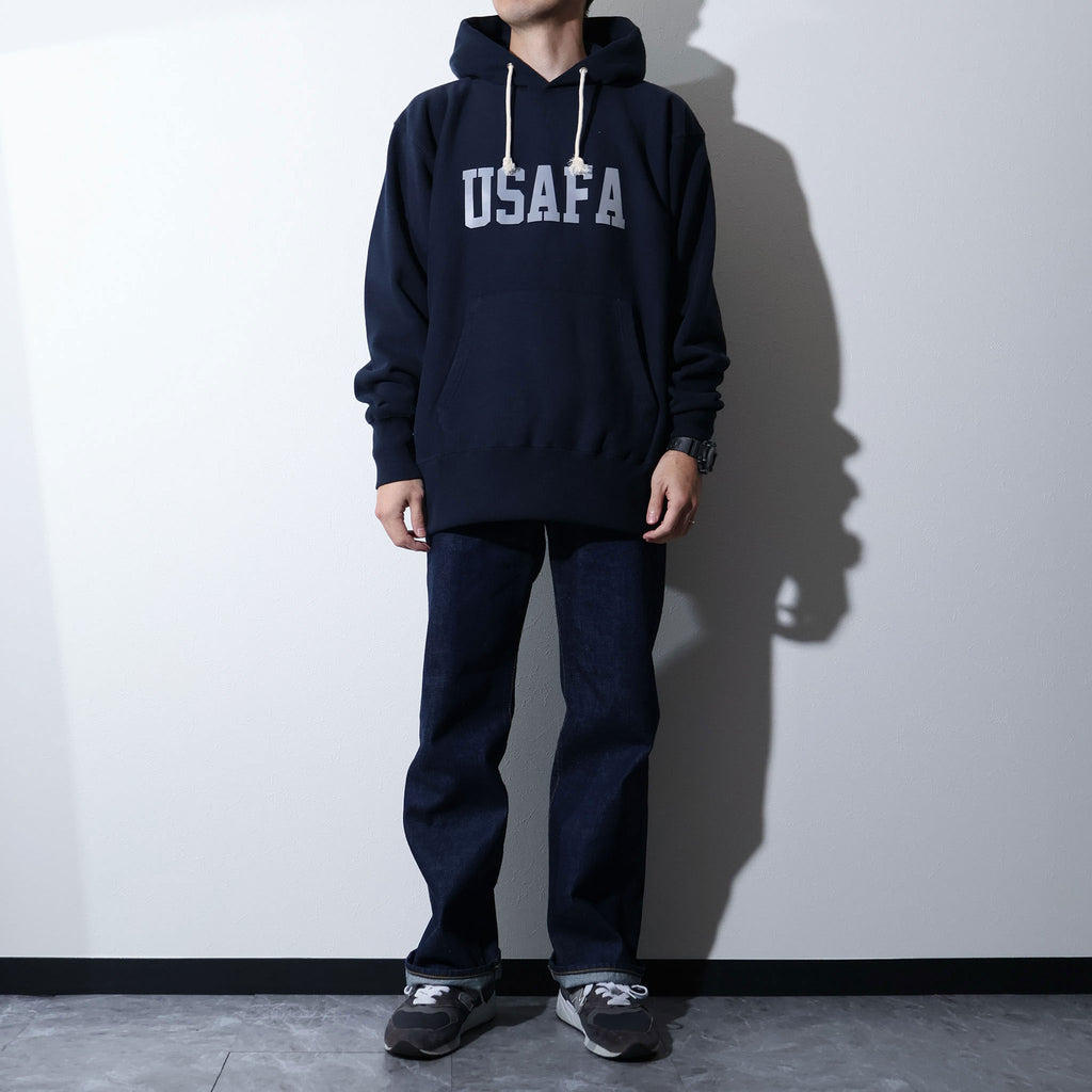 HOUSTON / 22370 PRINT U.S COTTON R/W HOODIE (USAFA) NAVY