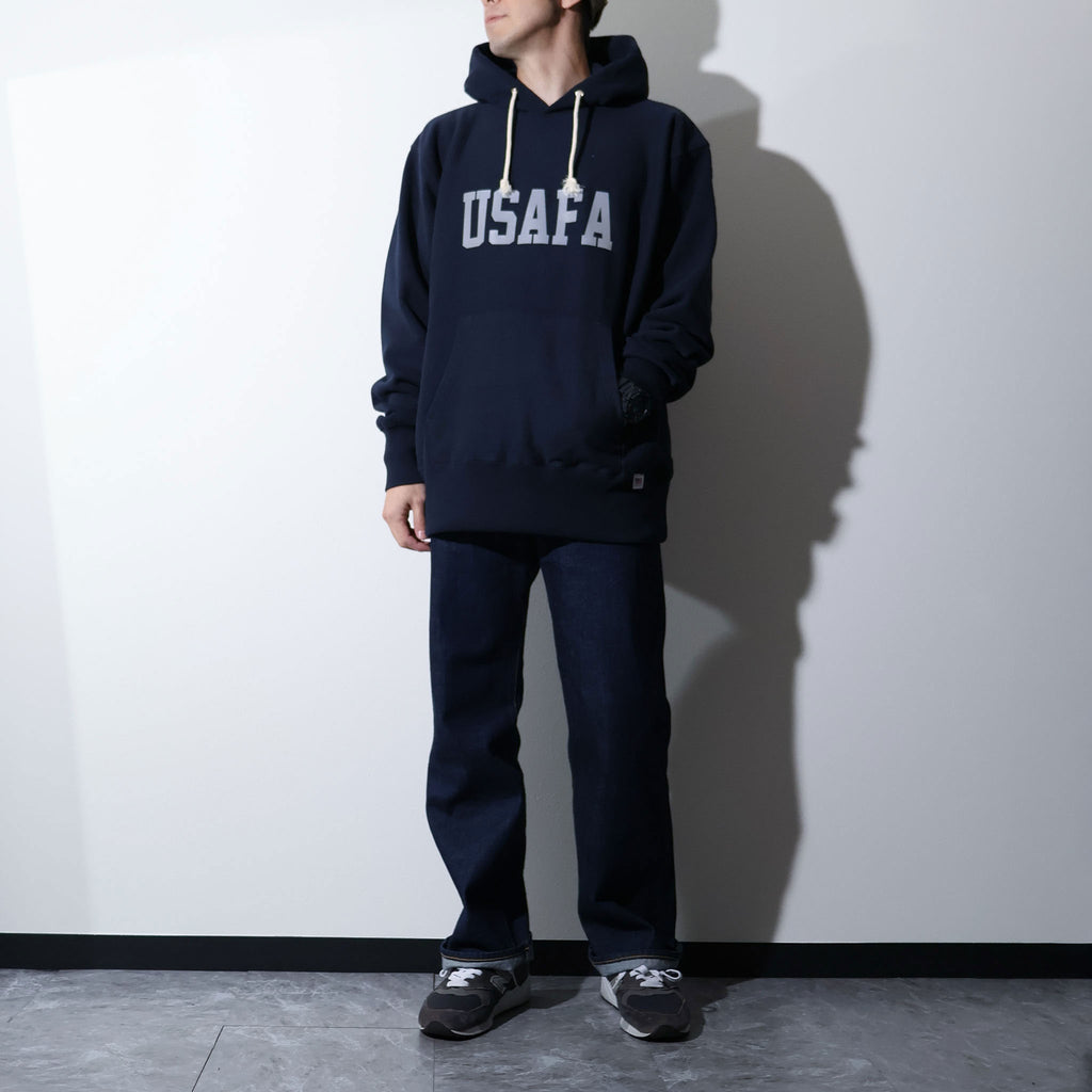 HOUSTON / 22370 PRINT U.S COTTON R/W HOODIE (USAFA) NAVY