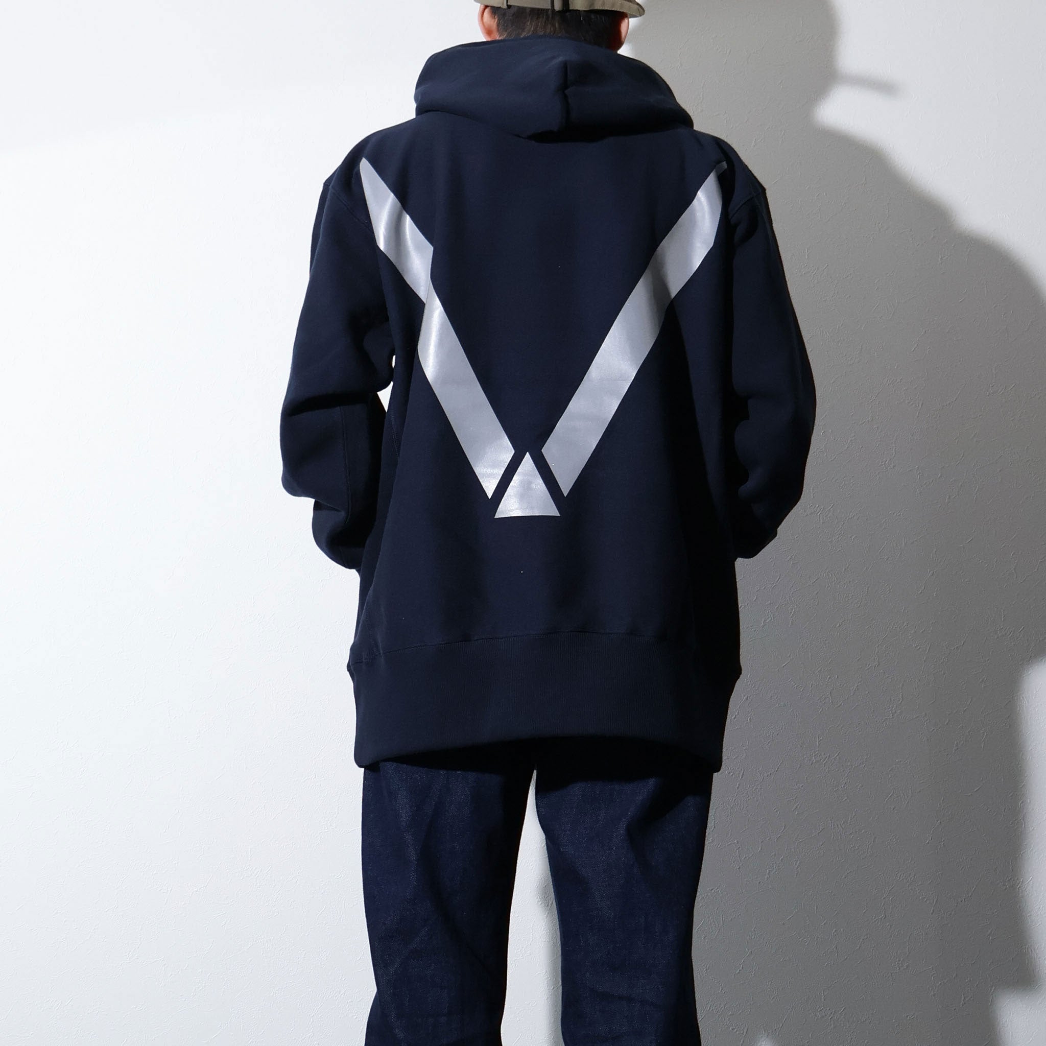 HOUSTON / 22370 PRINT U.S COTTON R/W HOODIE (USAFA) NAVY