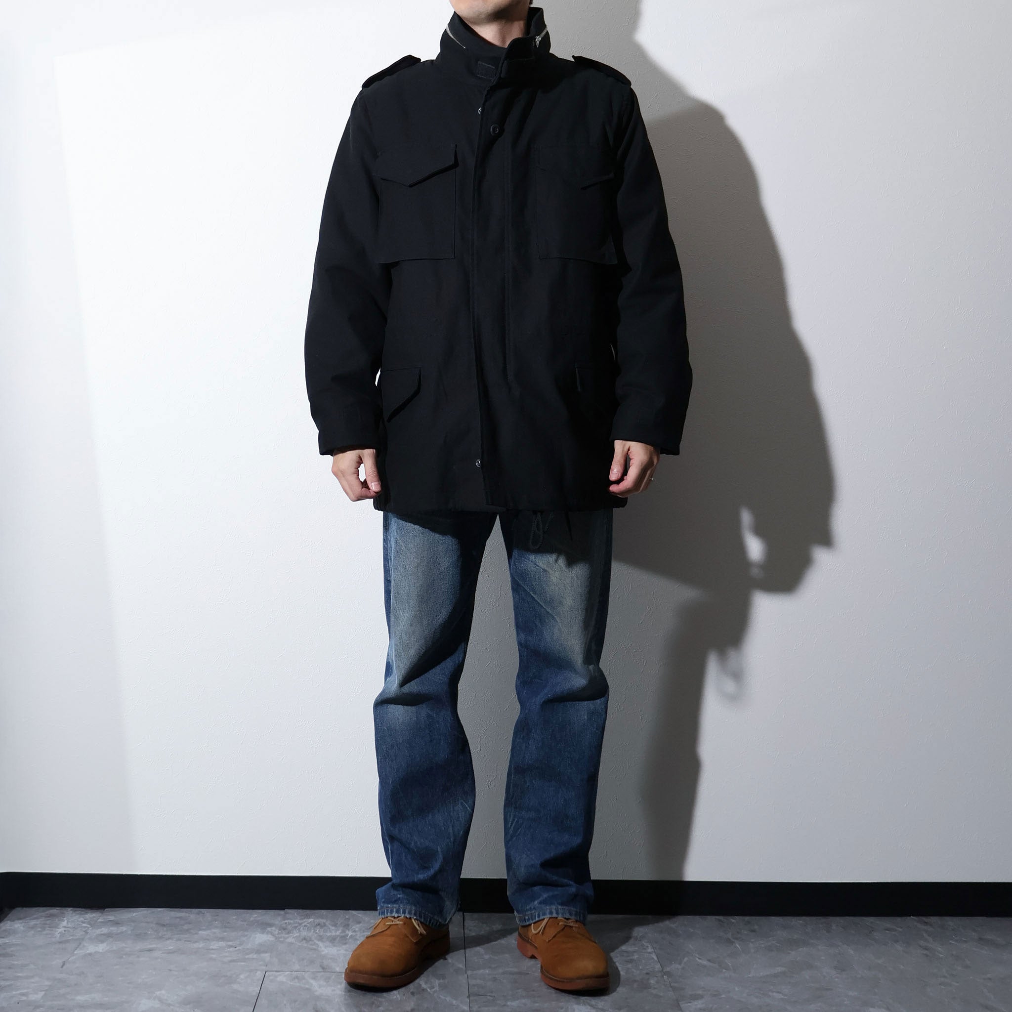 HOUSTON / 50815 M-65 JACKET with LINER BLACK - TRUTH