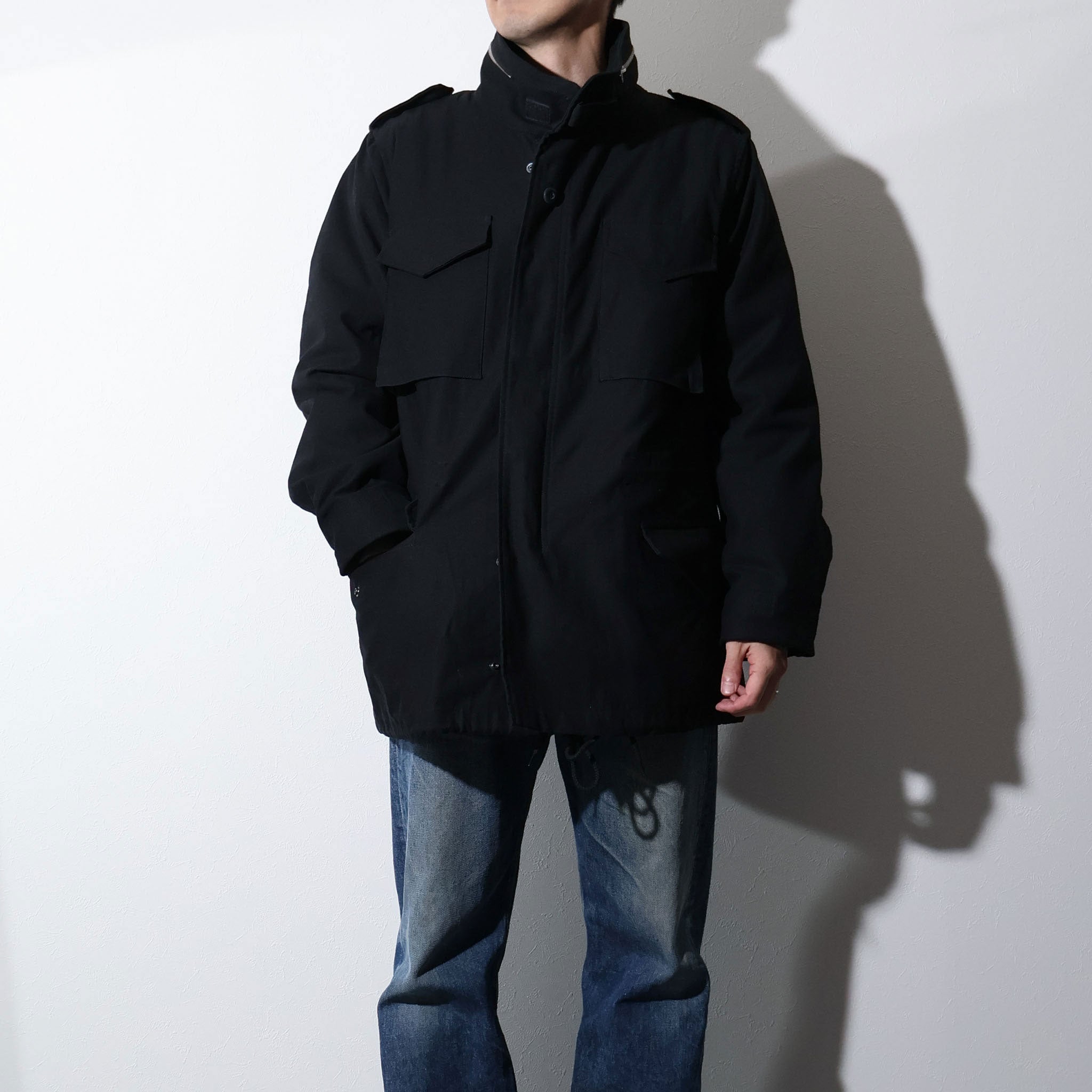 HOUSTON / 50815 M-65 JACKET with LINER BLACK - TRUTH