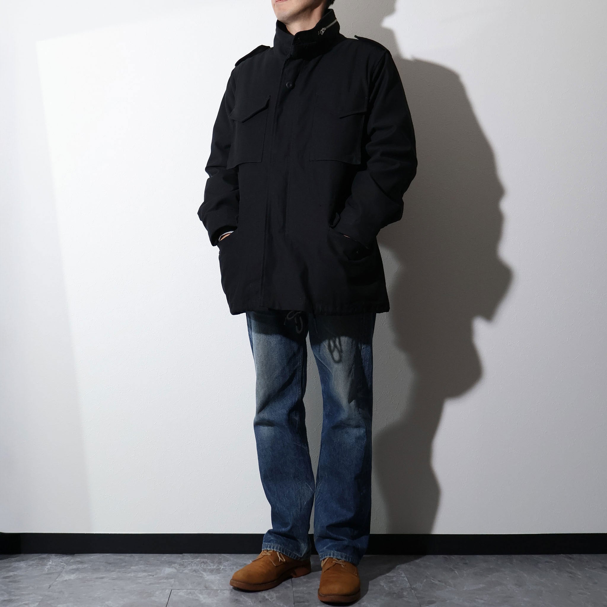 HOUSTON / 50815 M-65 JACKET with LINER BLACK - TRUTH
