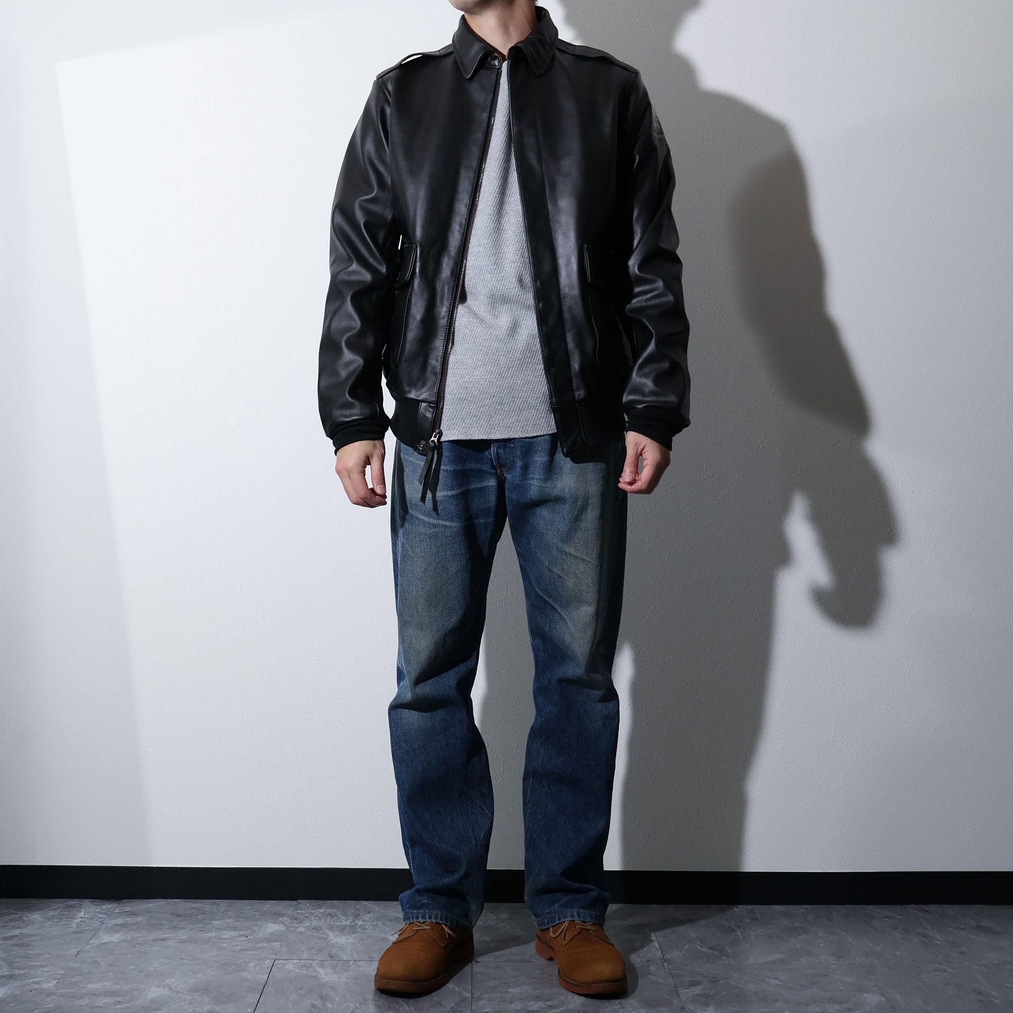 HOUSTON / 8173 A-2 LEATHER JACKET