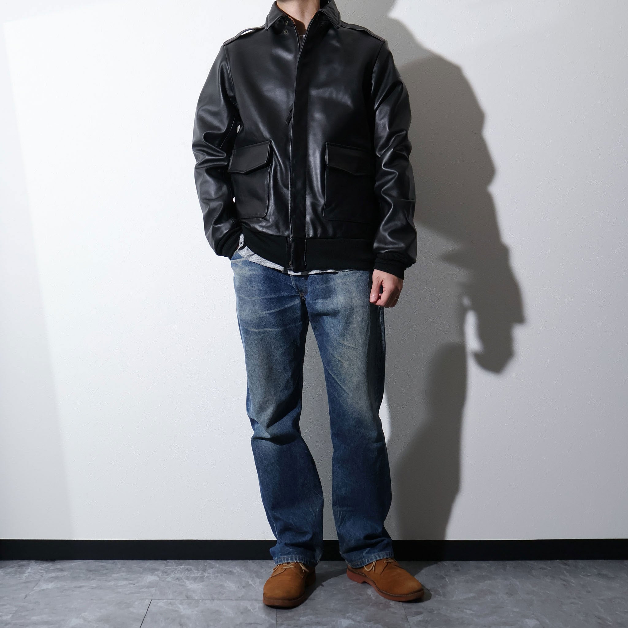 HOUSTON / 8173 A-2 LEATHER JACKET