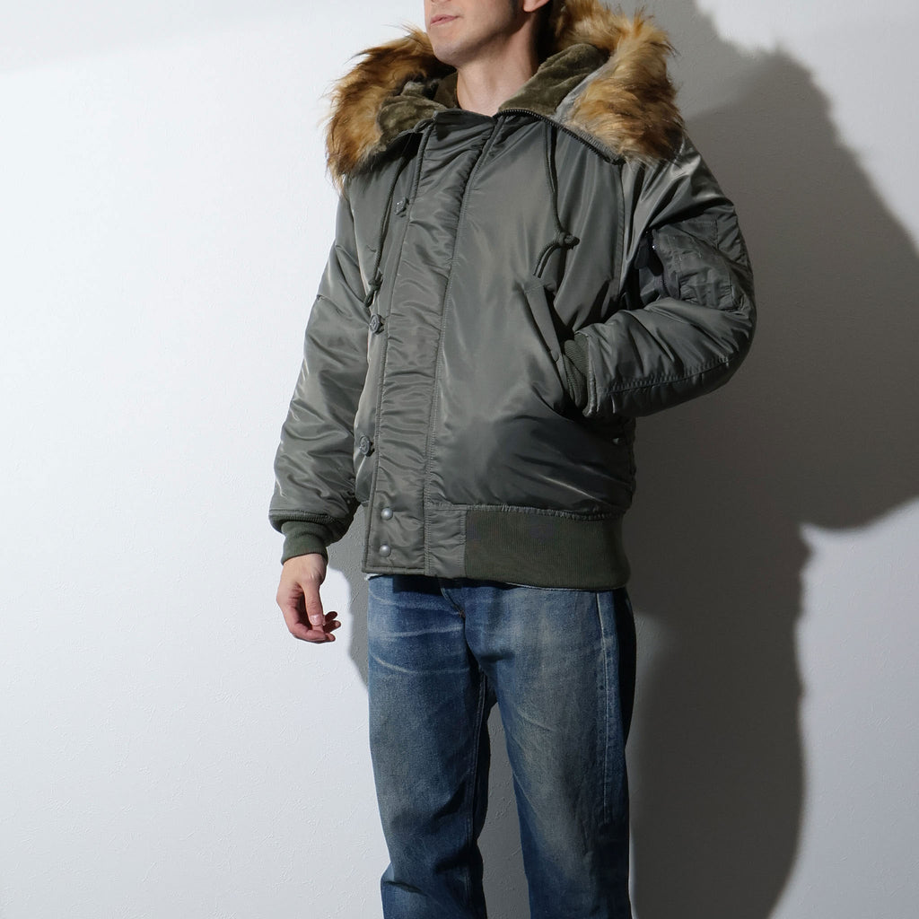 HOUSTON / 51536 N-2B FLIGHT JACKET OLIVE