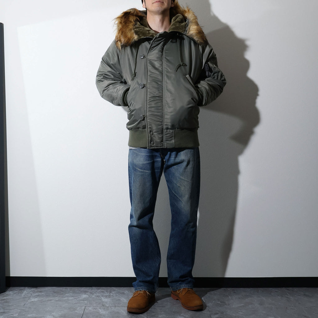 HOUSTON / 51536 N-2B FLIGHT JACKET OLIVE
