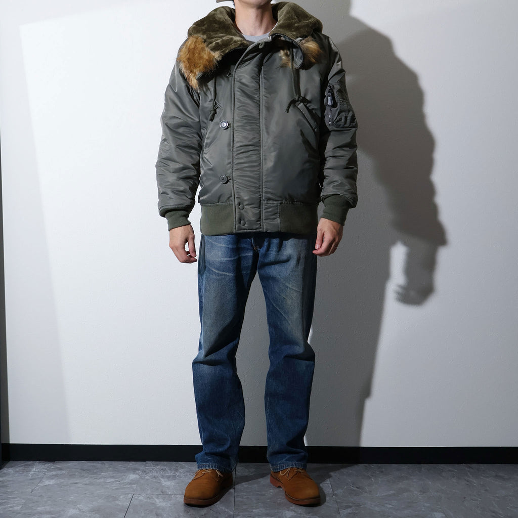 HOUSTON / 51536 N-2B FLIGHT JACKET OLIVE