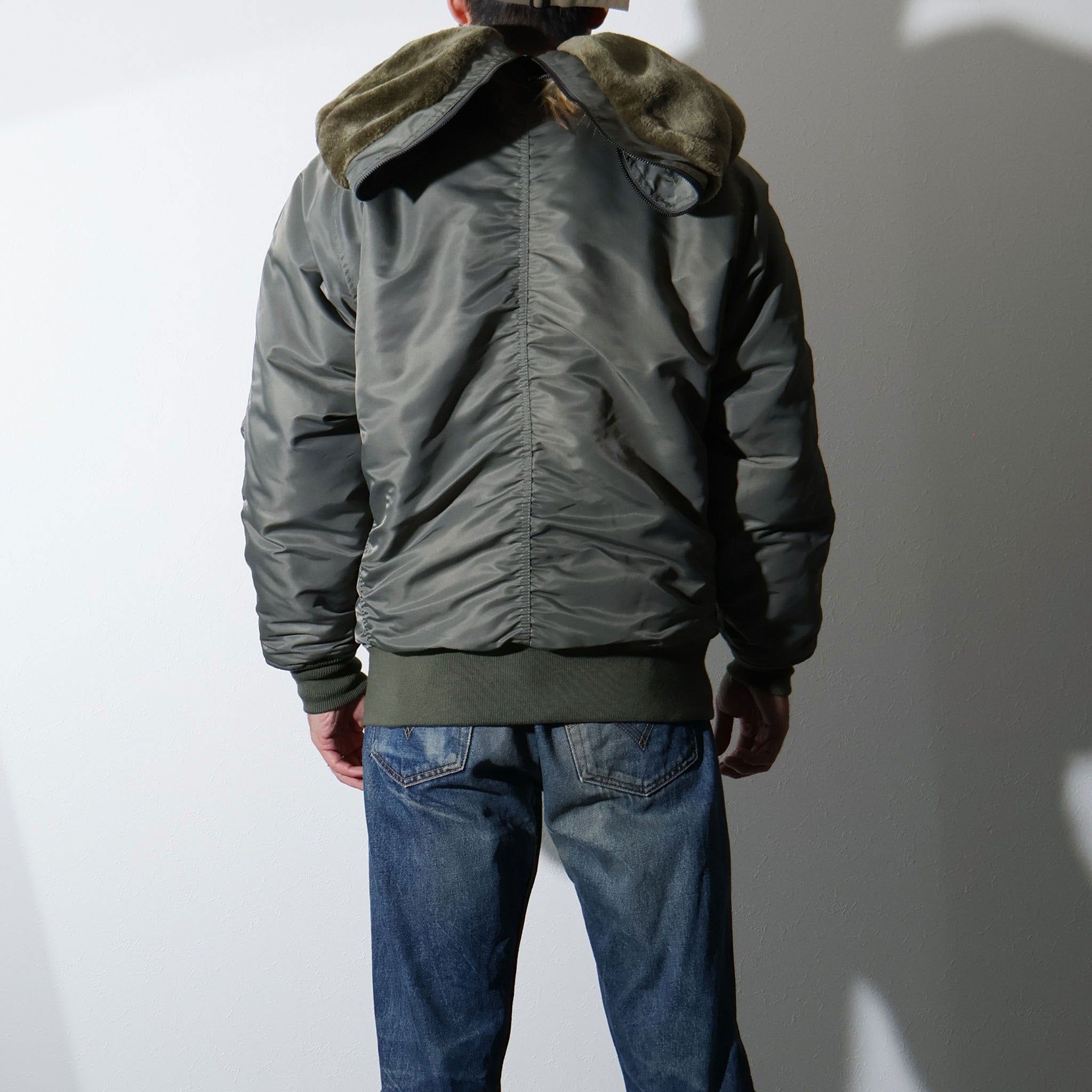 HOUSTON / 51536 N-2B FLIGHT JACKET OLIVE