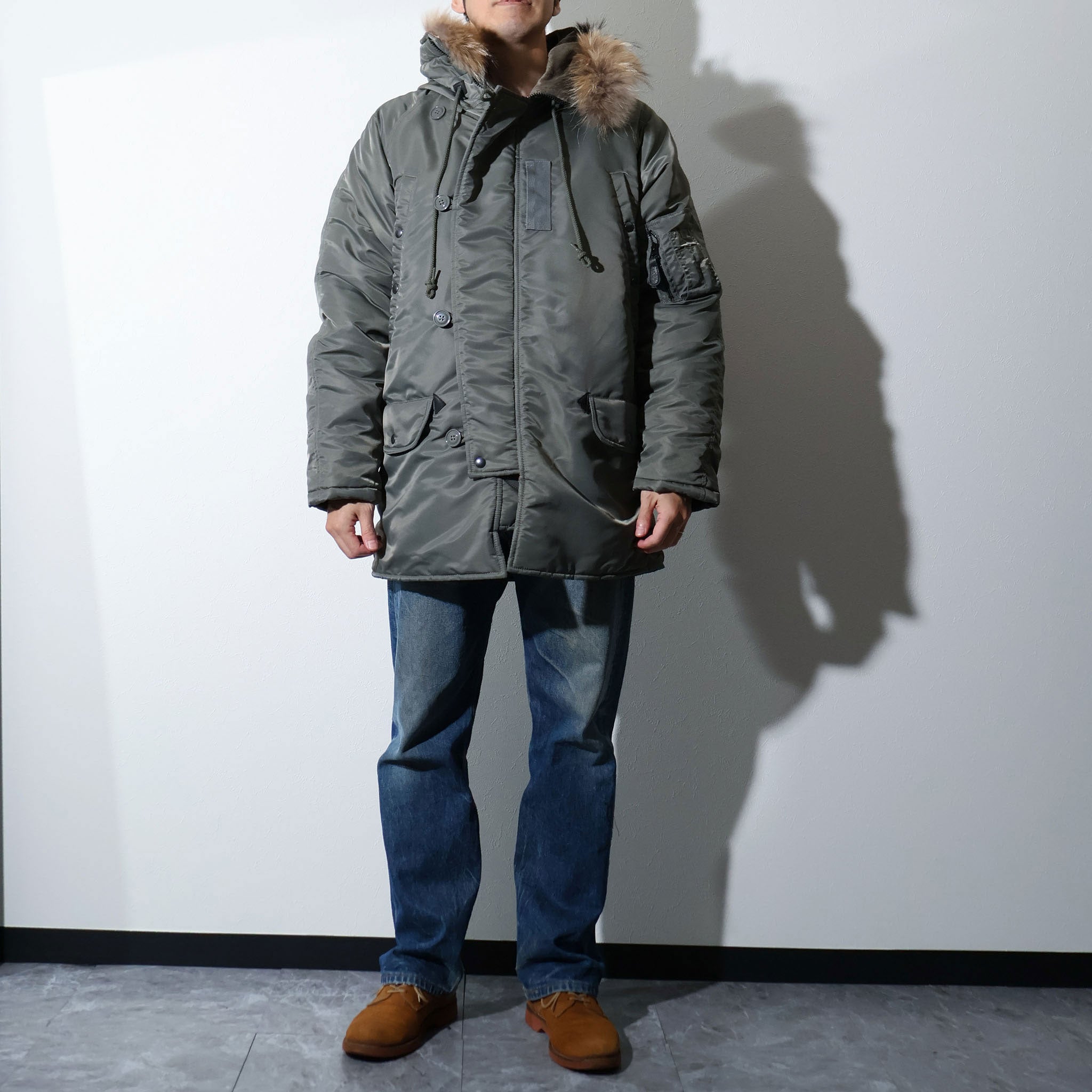 HOUSTON / 50317 N-3B FLIGHT JACKET OLIVE