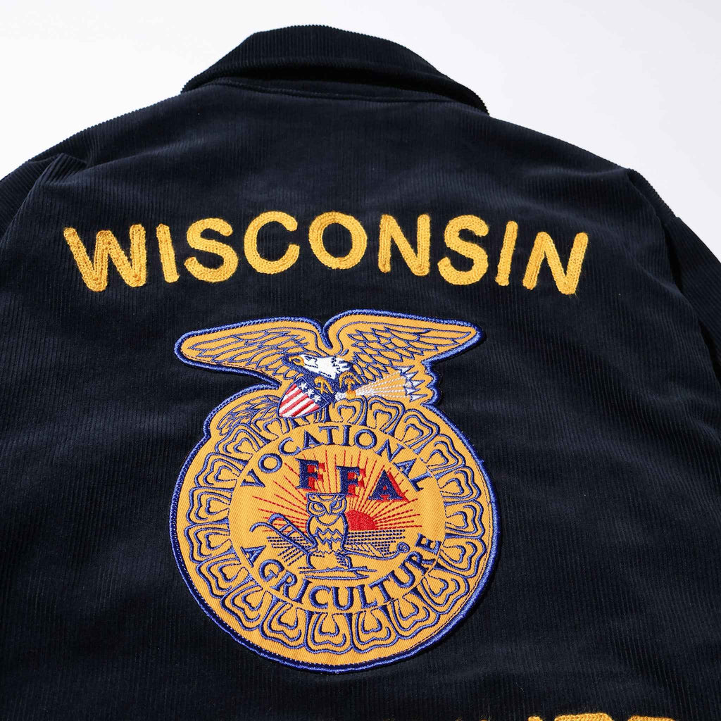 HOUSTON / 51448 CORDUROY EMBROIDERY JACKET (FFA) NAVY