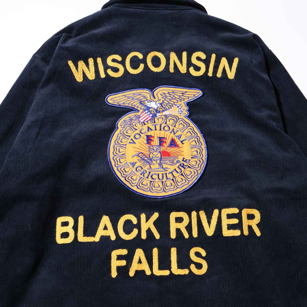 HOUSTON / 51448 CORDUROY EMBROIDERY JACKET (FFA) NAVY