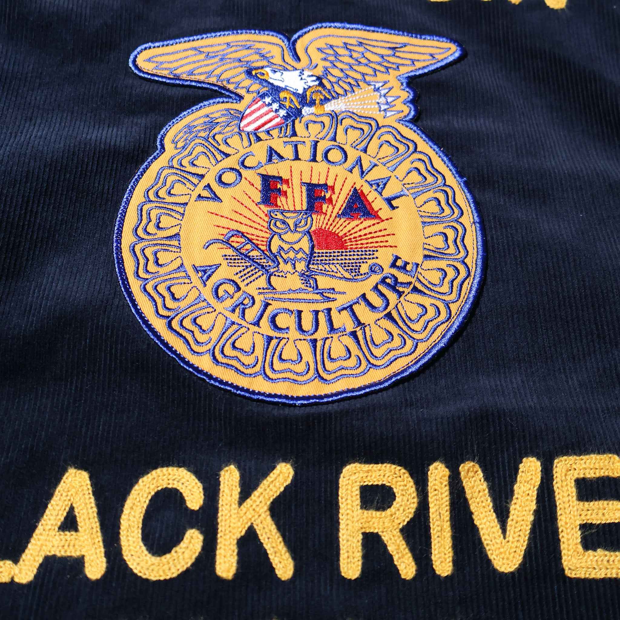 HOUSTON / 51448 CORDUROY EMBROIDERY JACKET (FFA) NAVY