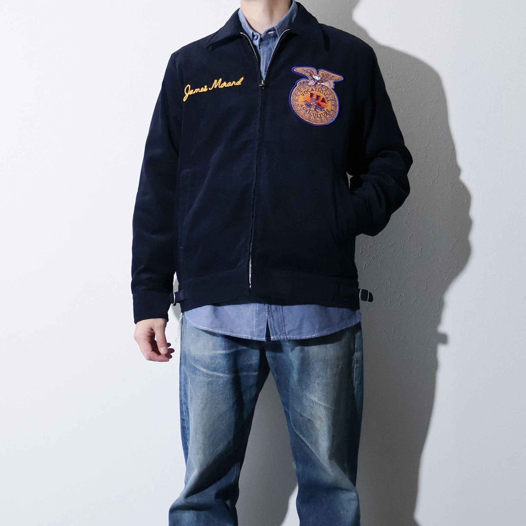 HOUSTON / 51448 CORDUROY EMBROIDERY JACKET (FFA) NAVY