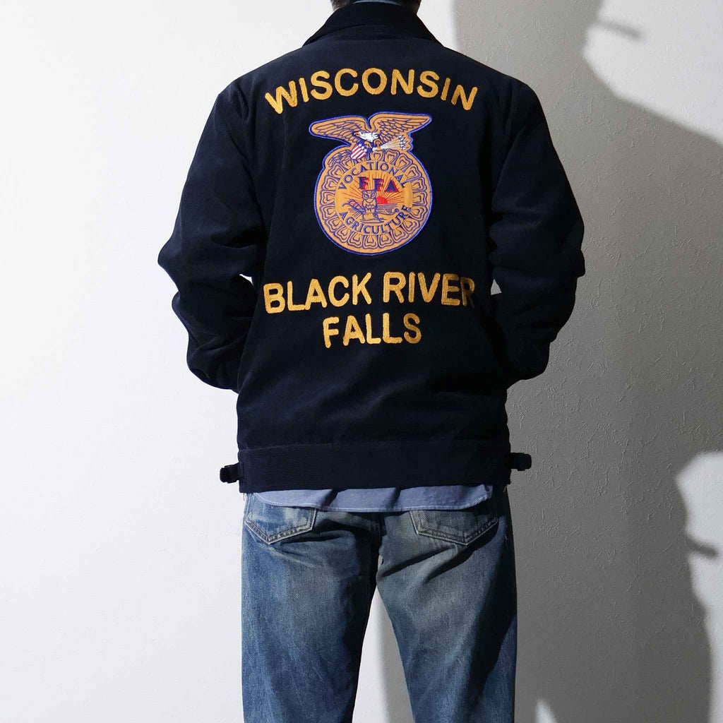HOUSTON / 51448 CORDUROY EMBROIDERY JACKET (FFA) NAVY