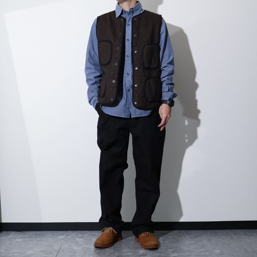 HOUSTON / 515645 BEACH CLOTH VEST MADE IN JAPAN - TRUTH