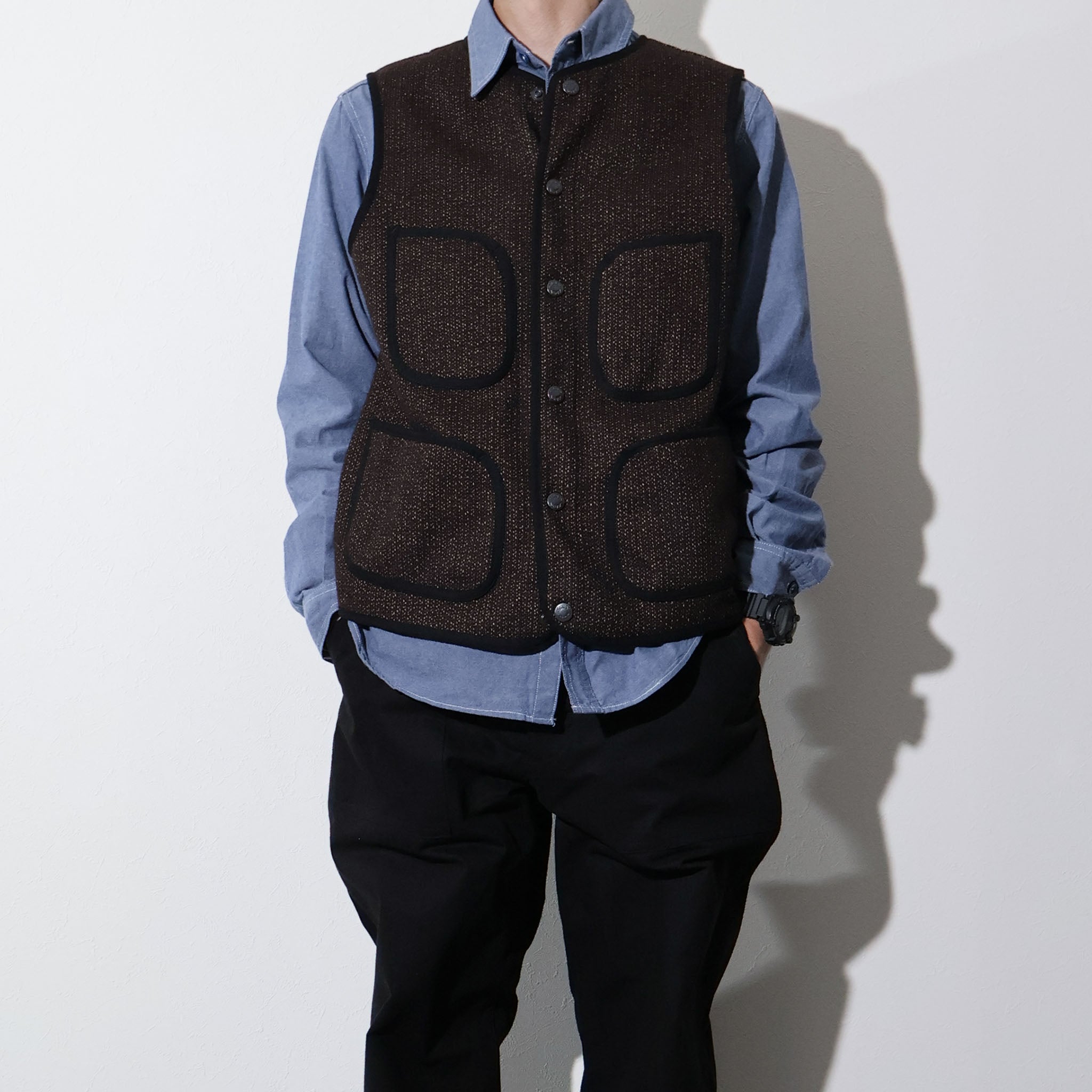 HOUSTON / 515645 BEACH CLOTH VEST MADE IN JAPAN