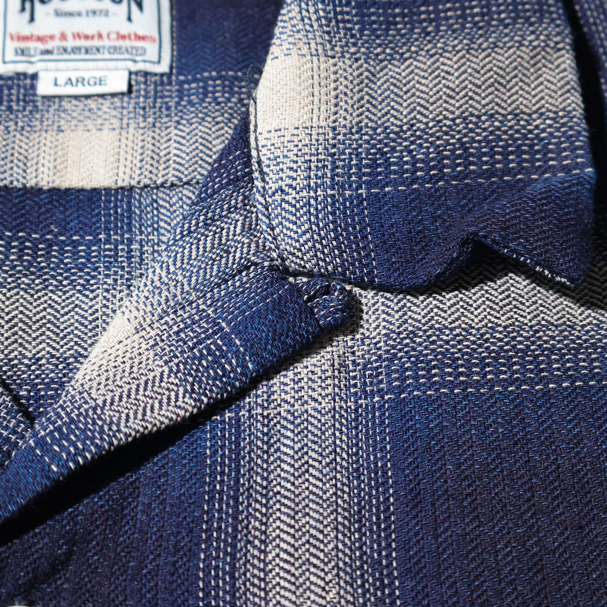 HOUSTON / 41272 INDIGO HB OMBRE CHECK L/S SHIRT - TRUTH