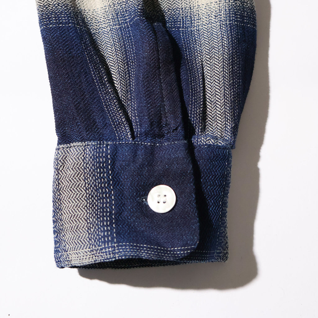 HOUSTON / 41272 INDIGO HB OMBRE CHECK L/S SHIRT