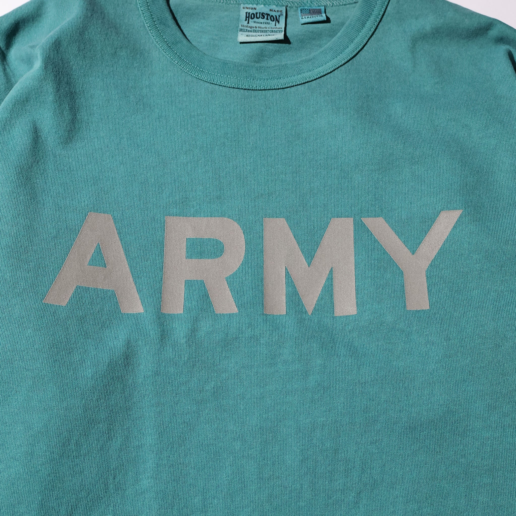 HOUSTON / 22392 PIGMENT U.S. COTTON PRINT TEE (REFLECTOR ARMY) - TRUTH