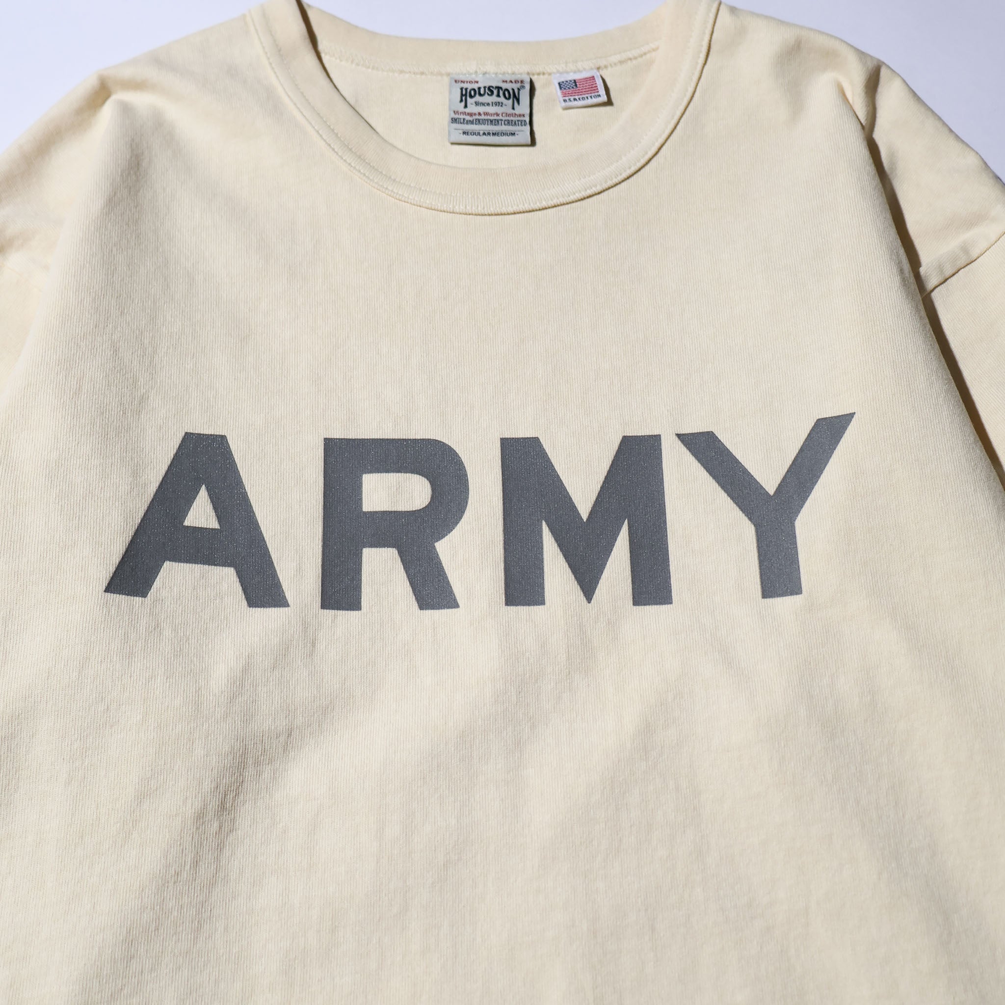 HOUSTON / 22392 PIGMENT U.S. COTTON PRINT TEE (REFLECTOR ARMY) - TRUTH