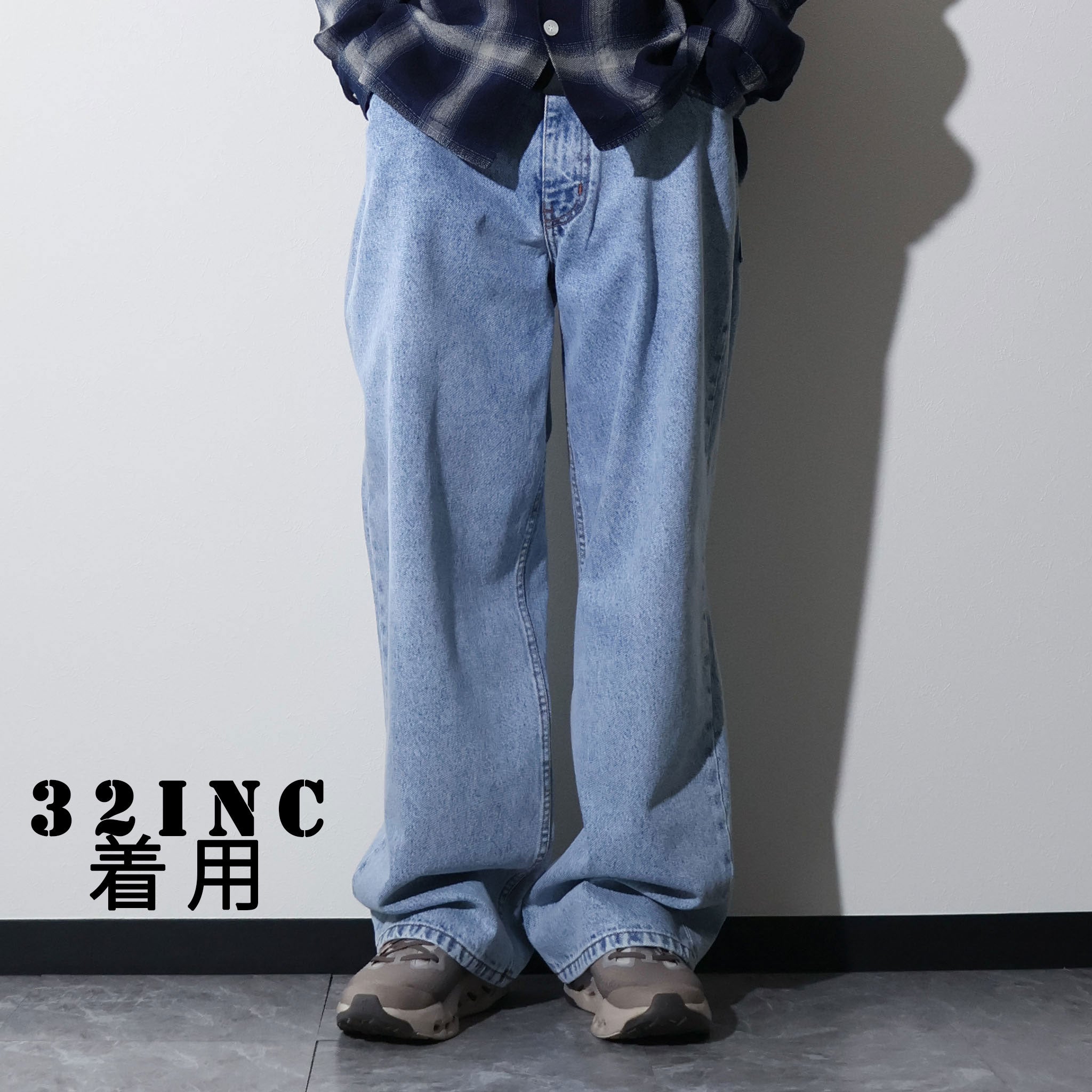 NEO BLUE / PASTEL BLUE BAGGY JEANS