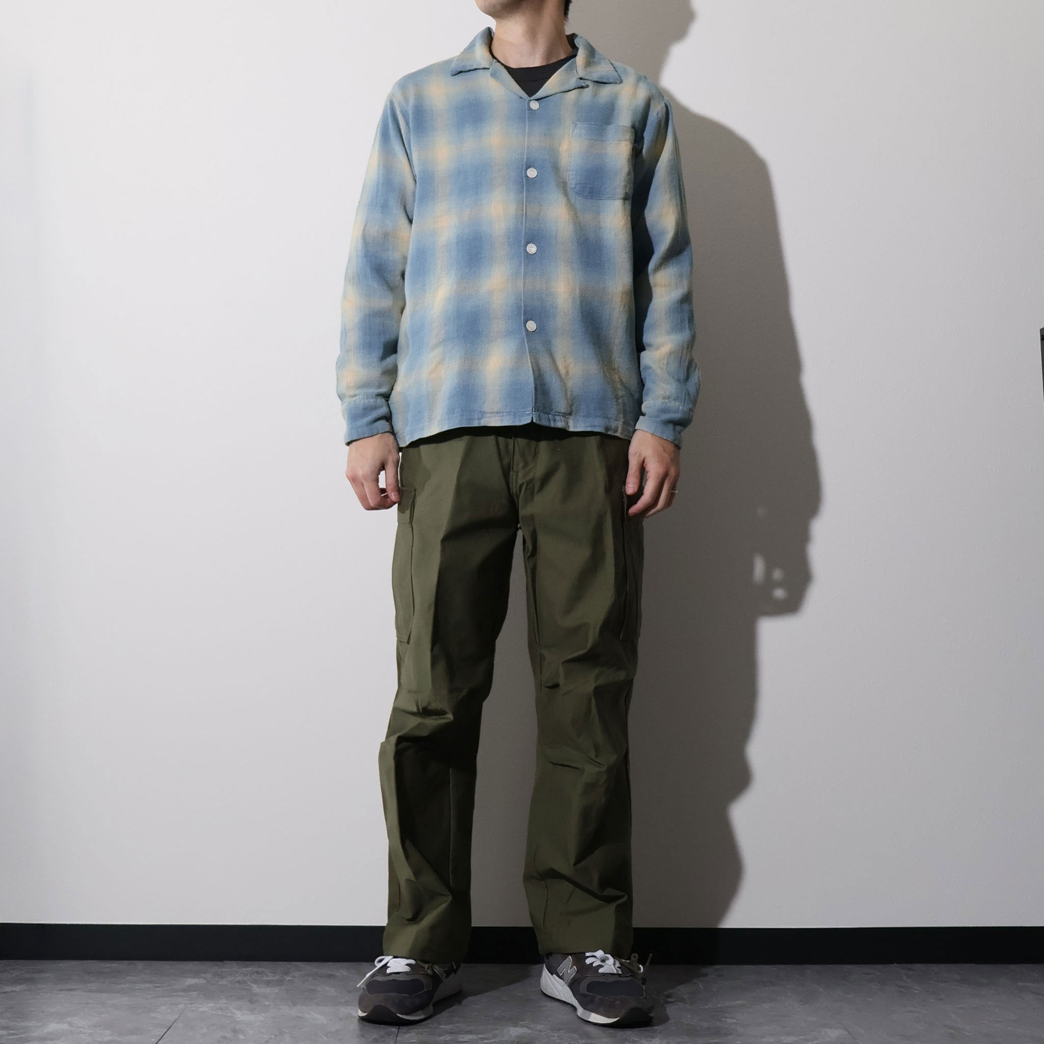 HOUSTON / 41272 INDIGO HB OMBRE CHECK L/S SHIRT