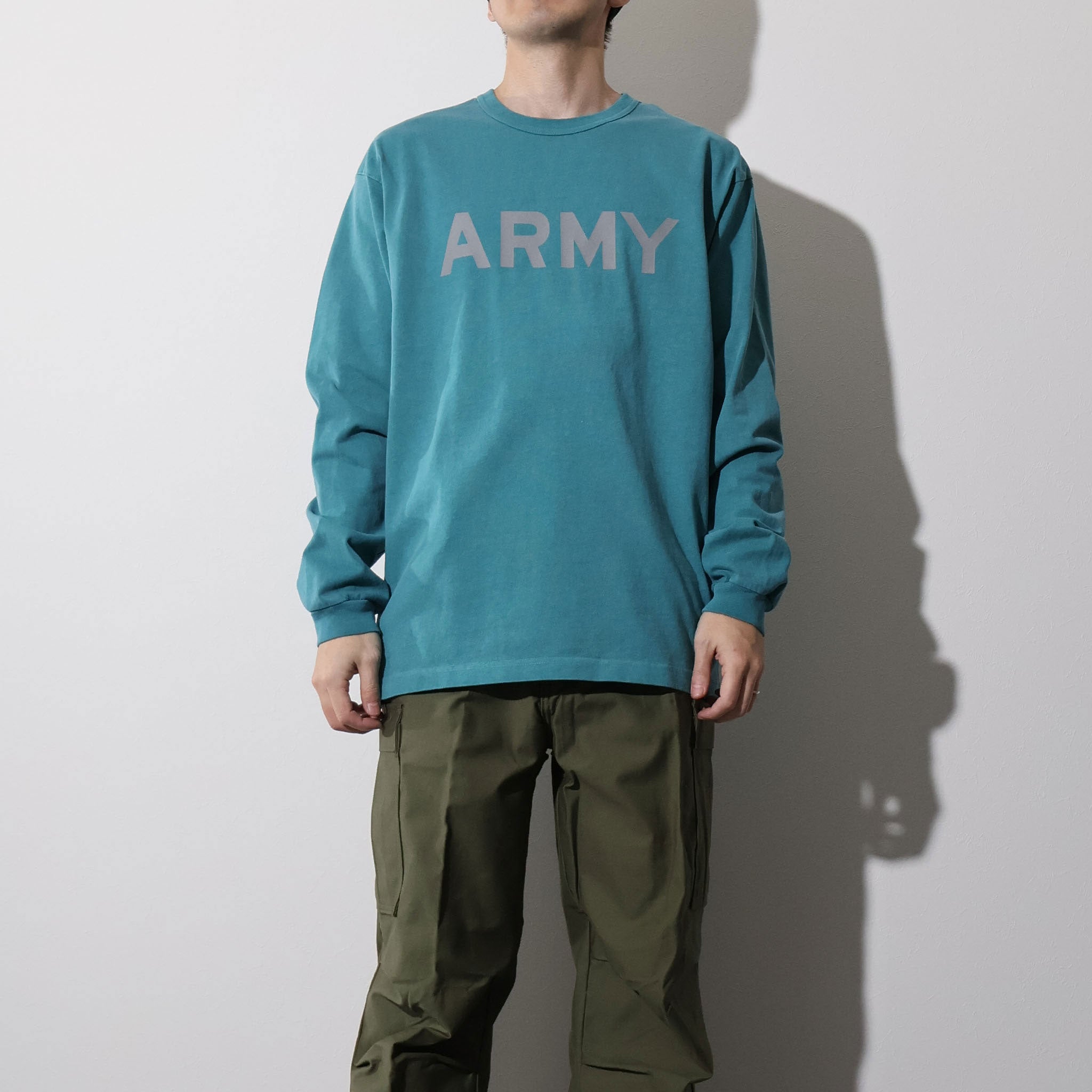 HOUSTON / 22392 PIGMENT U.S. COTTON PRINT TEE (REFLECTOR ARMY) - TRUTH