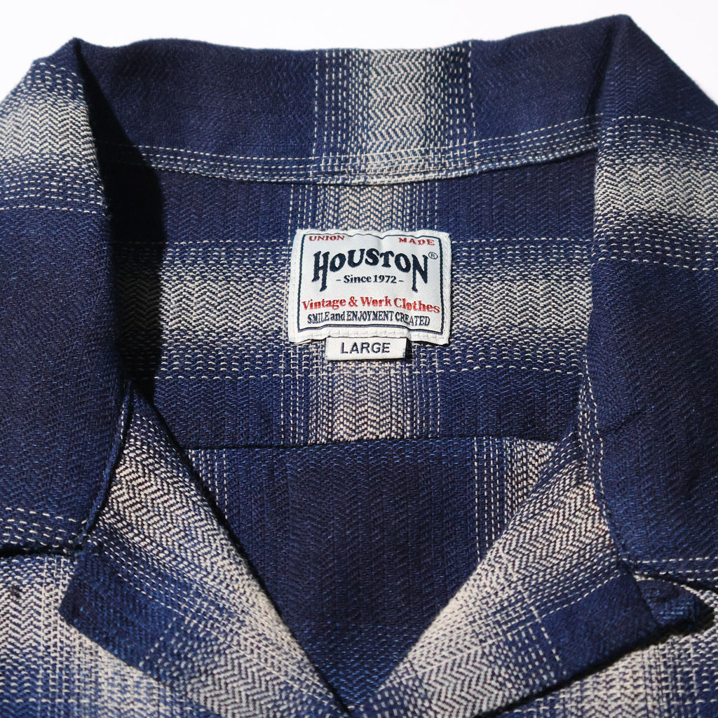 HOUSTON / 41273 INDIGO HB OMBRE CHECK S/S SHIRT