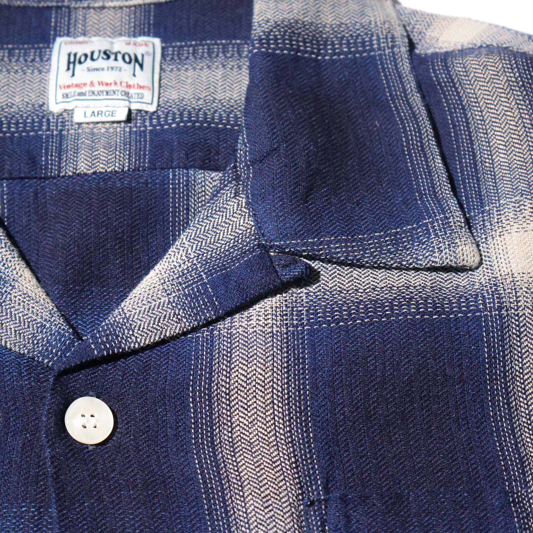 HOUSTON / 41273 INDIGO HB OMBRE CHECK S/S SHIRT