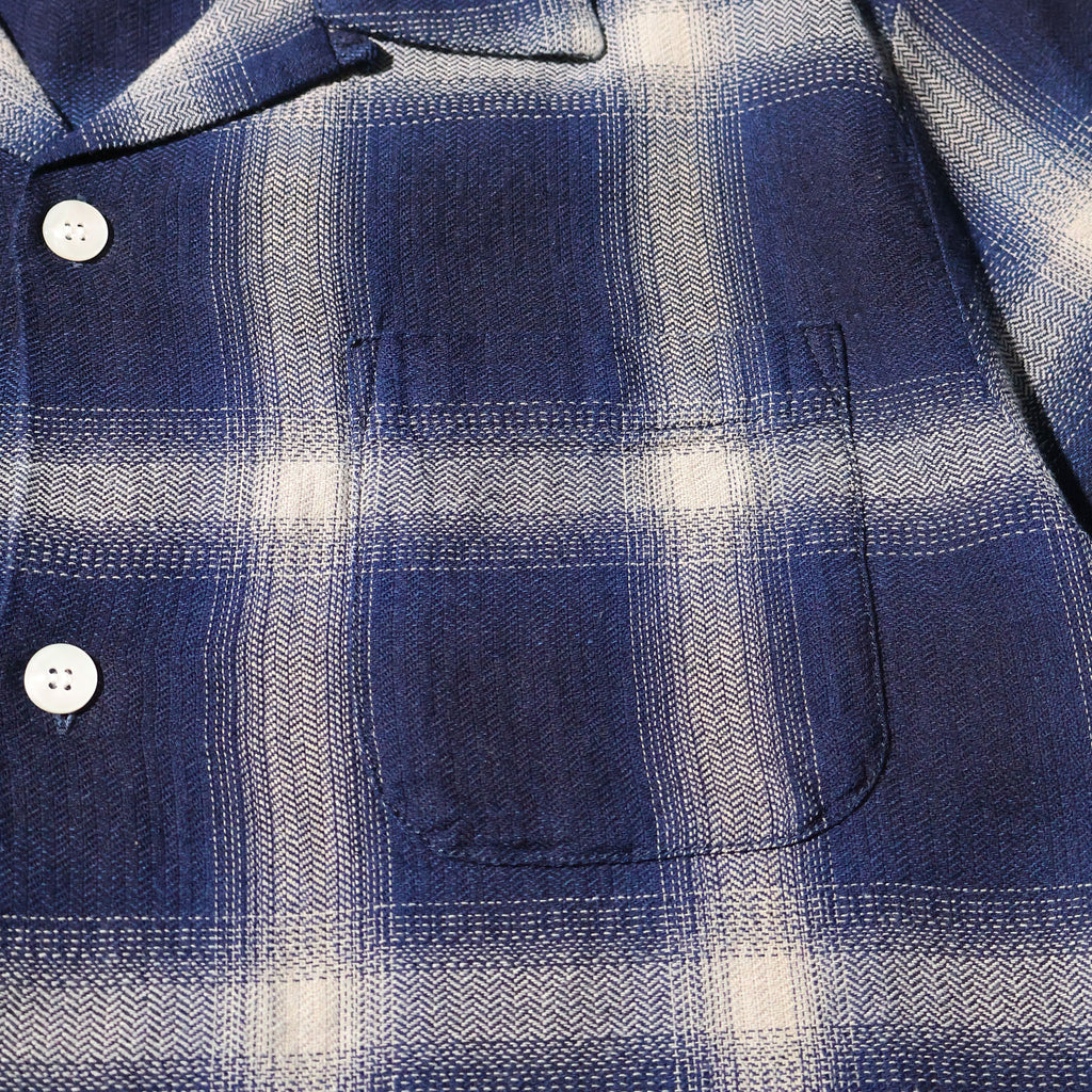 HOUSTON / 41273 INDIGO HB OMBRE CHECK S/S SHIRT