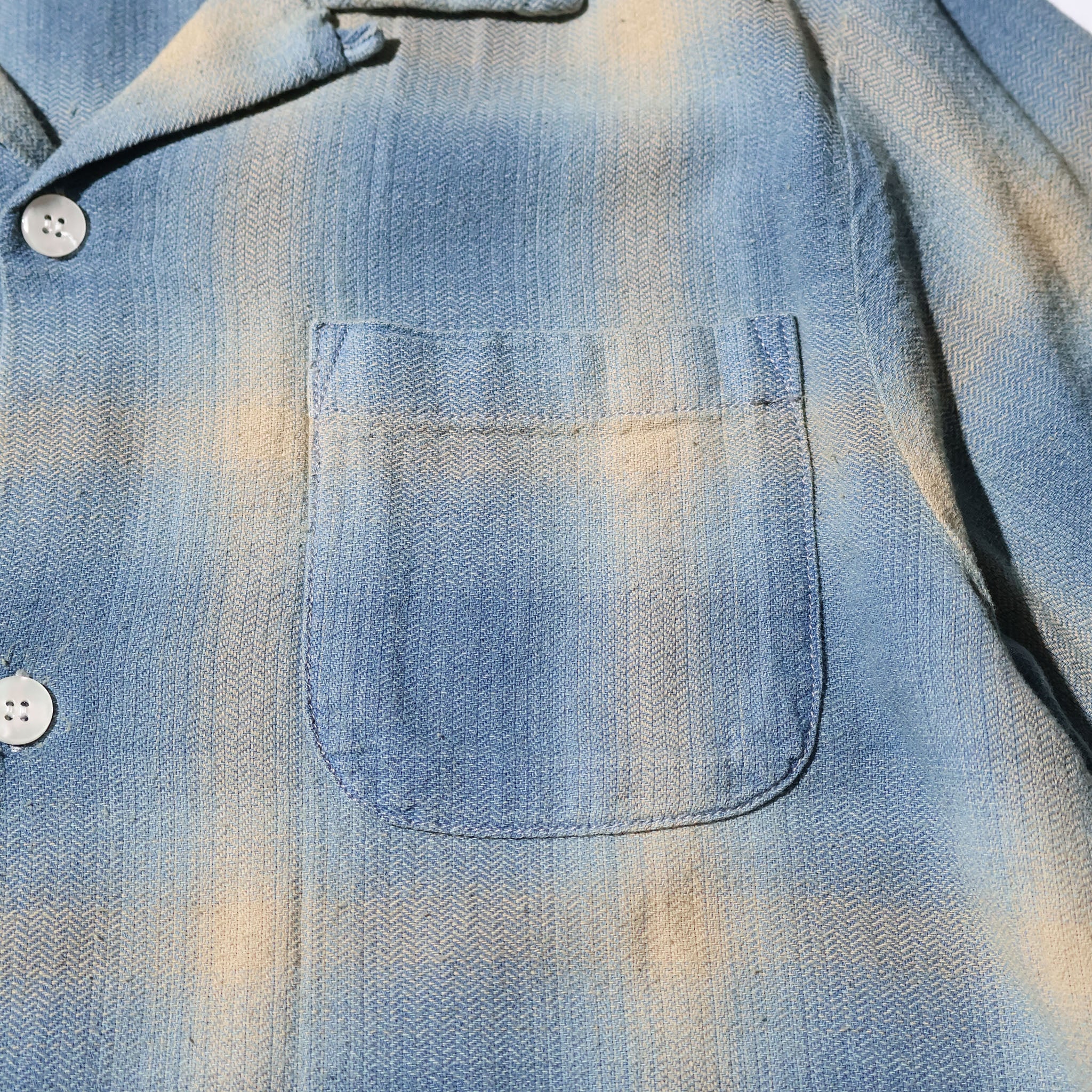 HOUSTON / 41273 INDIGO HB OMBRE CHECK S/S SHIRT - TRUTH