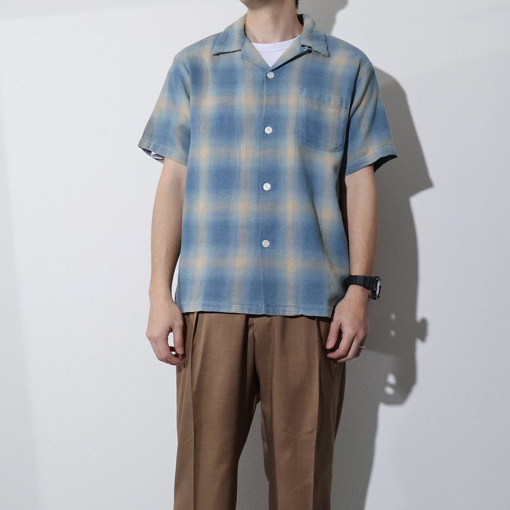 HOUSTON / 41273 INDIGO HB OMBRE CHECK S/S SHIRT - TRUTH