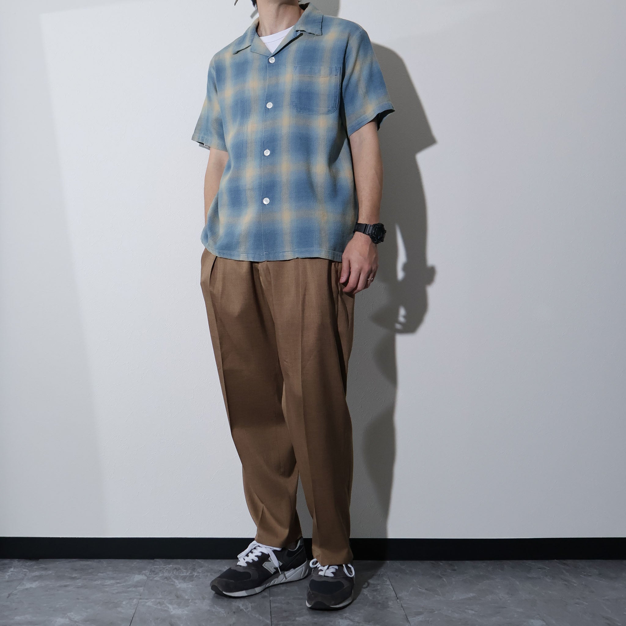 HOUSTON / 41273 INDIGO HB OMBRE CHECK S/S SHIRT - TRUTH