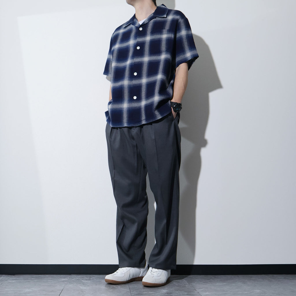 HOUSTON / 41273 INDIGO HB OMBRE CHECK S/S SHIRT - TRUTH