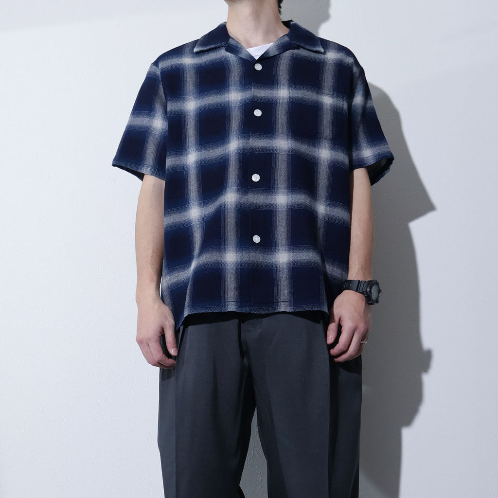 HOUSTON / 41273 INDIGO HB OMBRE CHECK S/S SHIRT - TRUTH