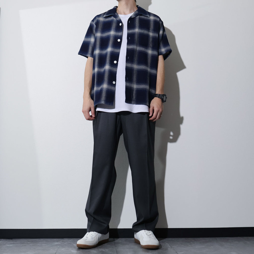 HOUSTON / 41273 INDIGO HB OMBRE CHECK S/S SHIRT - TRUTH