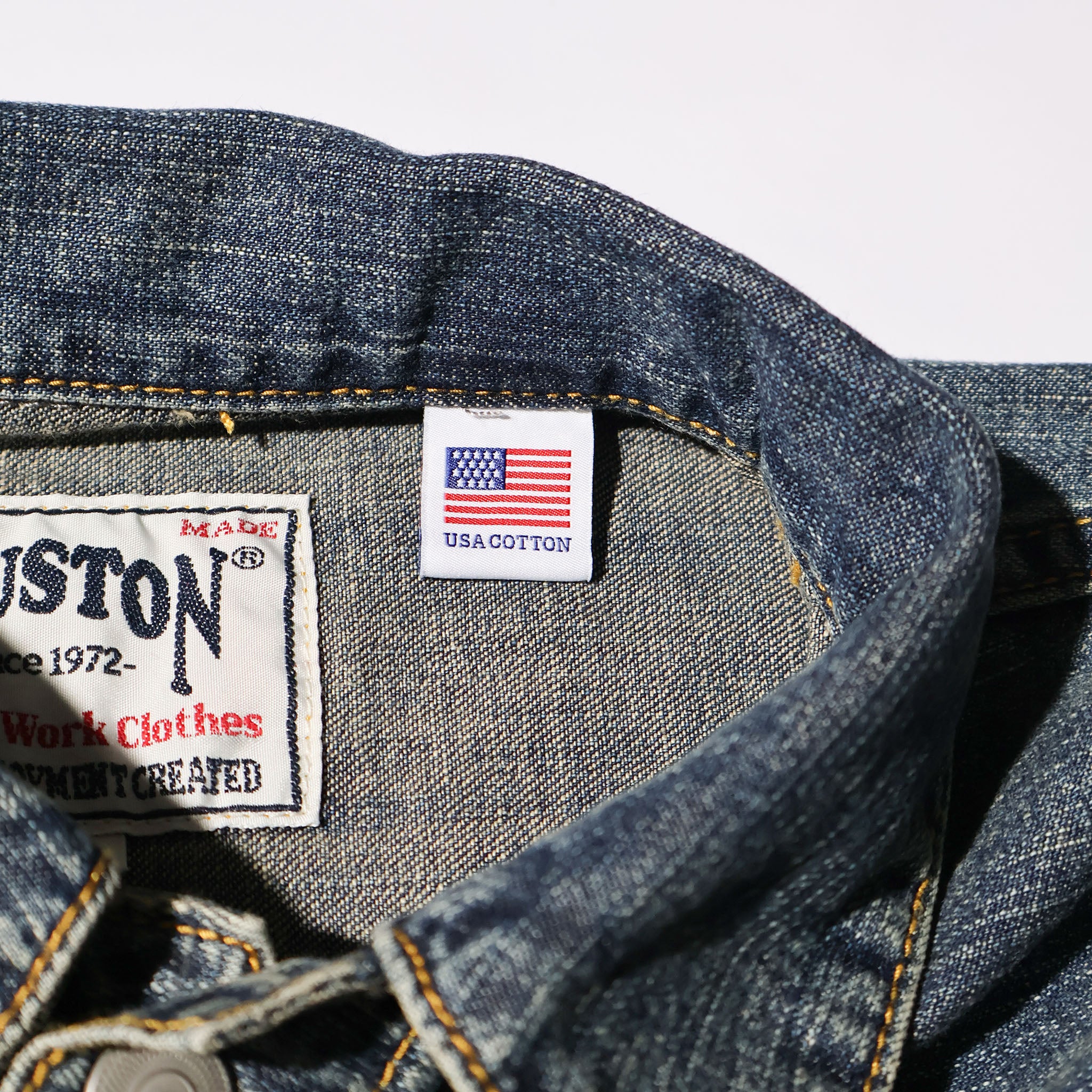 HOUSTON / 51584 U.S. COTTON TYPE2 DENIM SHIRT JACKET - TRUTH