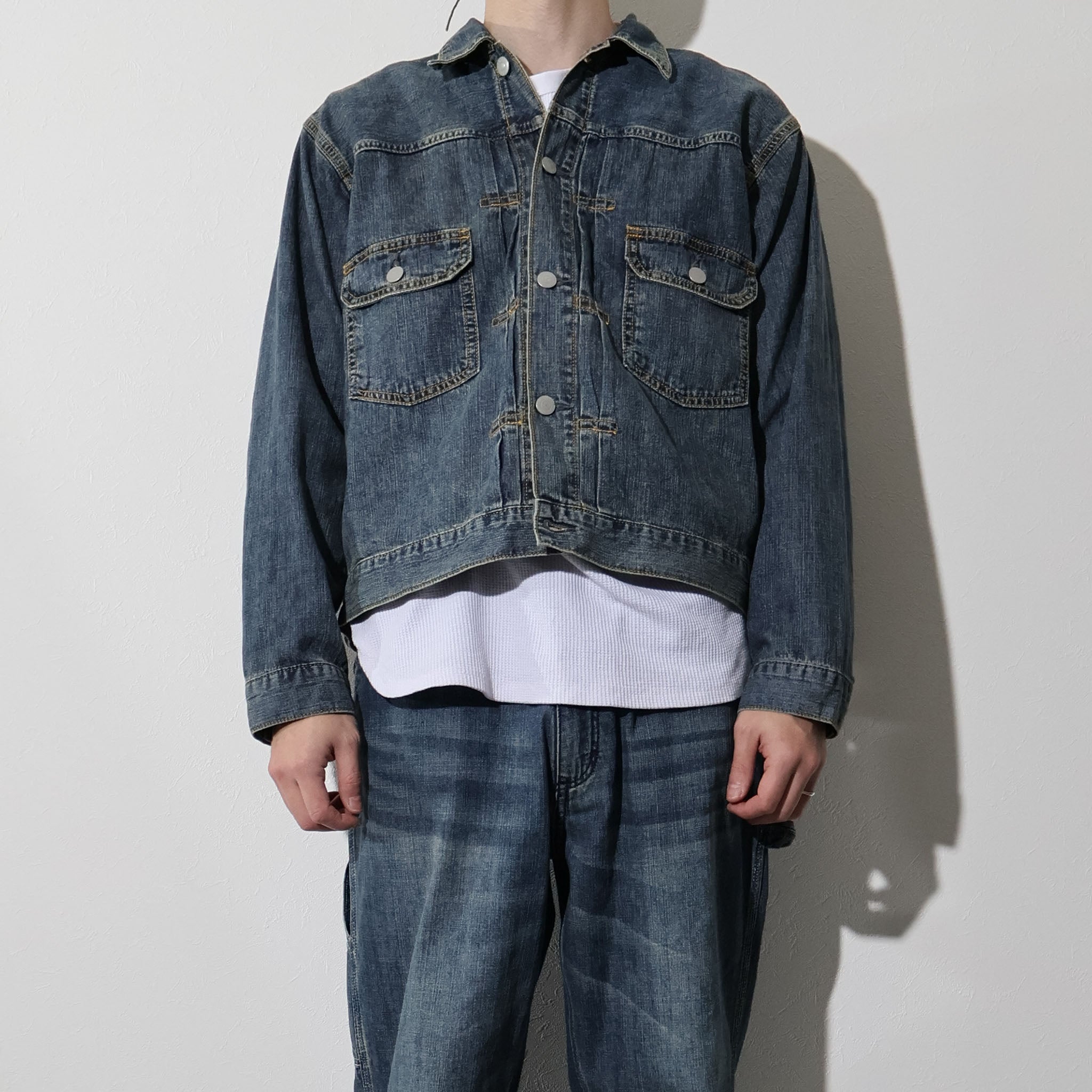 HOUSTON 51584 U.Sコットン デニムシャツジャケット セカンド- TRUTH