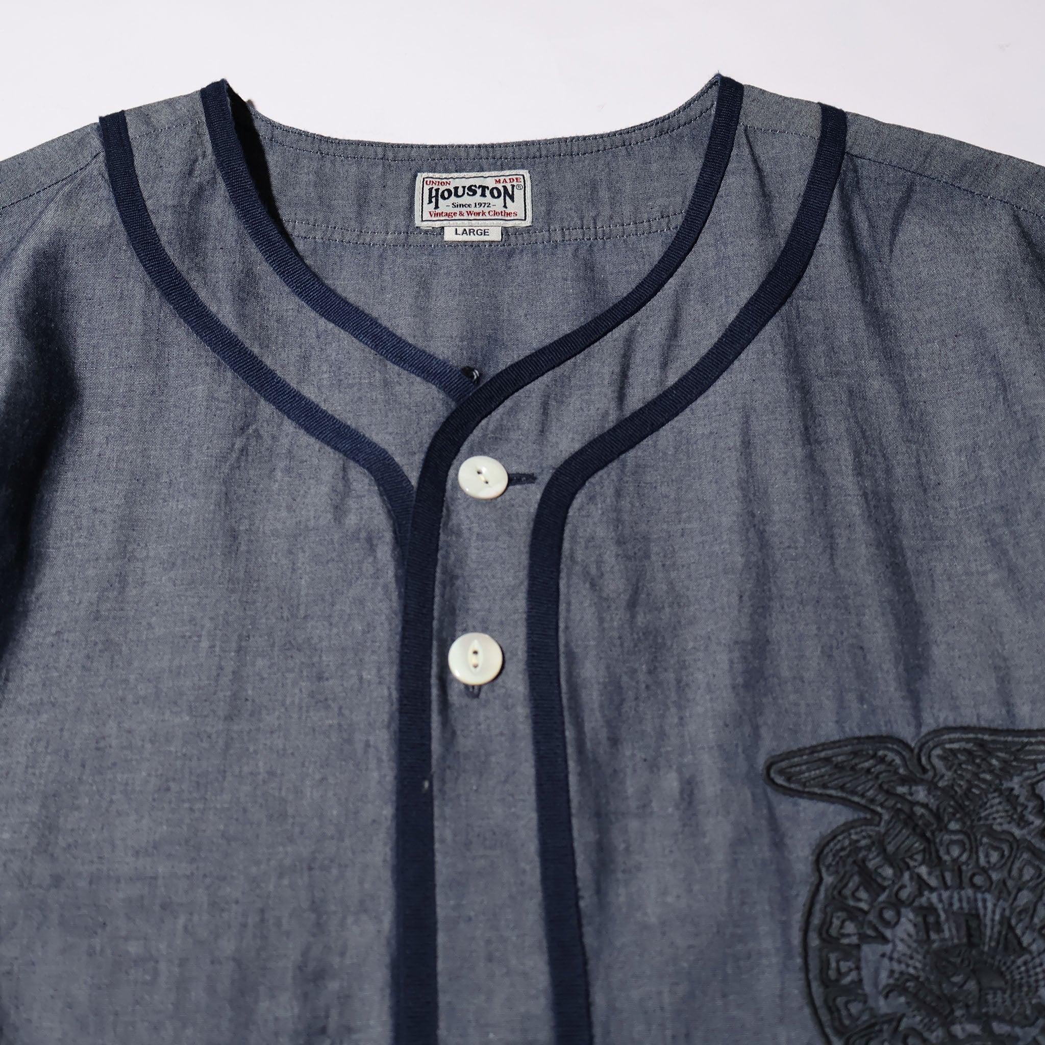 HOUSTON / 41326 CHAMBRAY BASEBALL SHIRT (FFA)