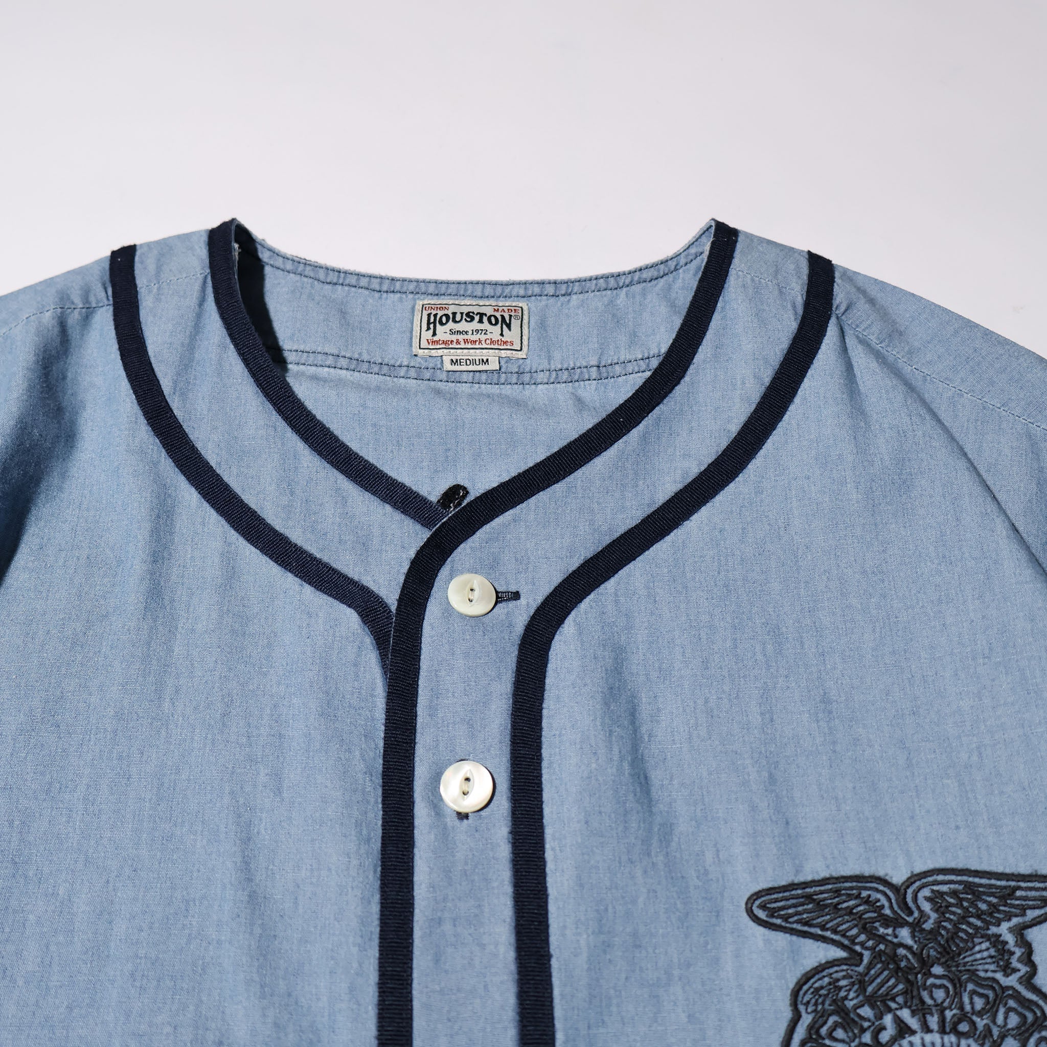 HOUSTON / 41326 CHAMBRAY BASEBALL SHIRT (FFA)