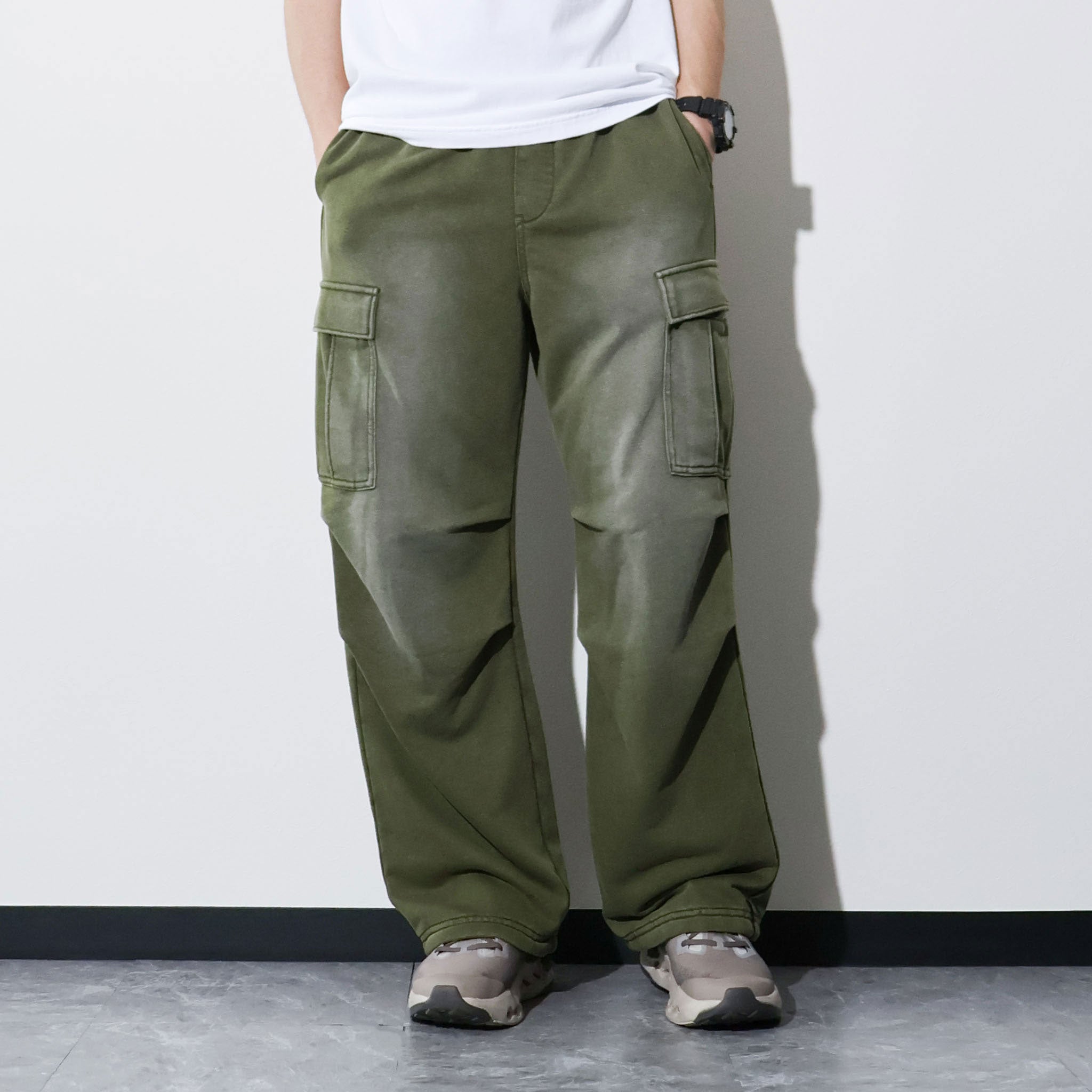 HOUSTON / 10182 FADE BACK PILE EASY CARGO PANTS